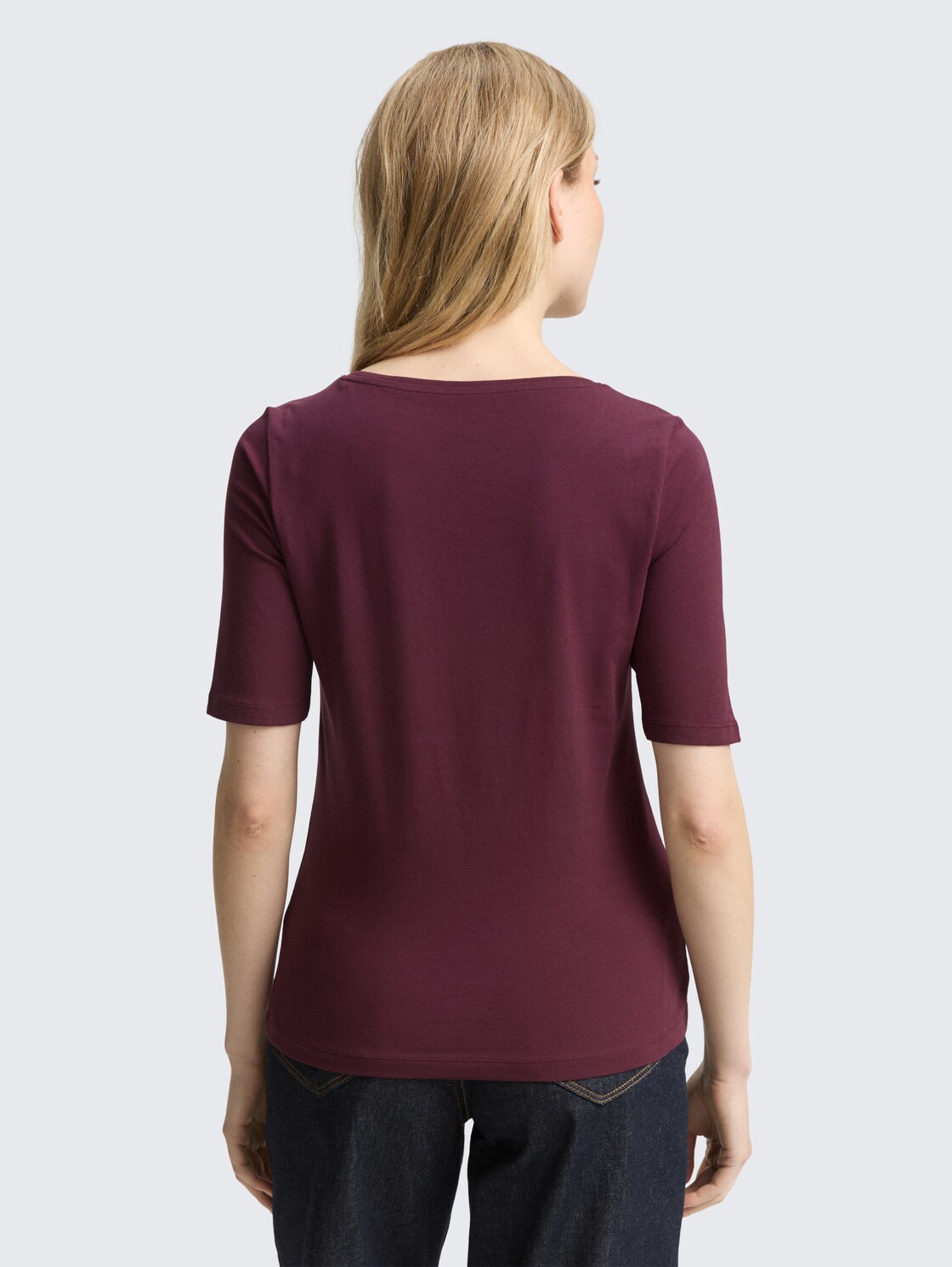 Thumbnail - TOM TAILOR Damen T-Shirt mit Print, rot, Uni, Gr. XS