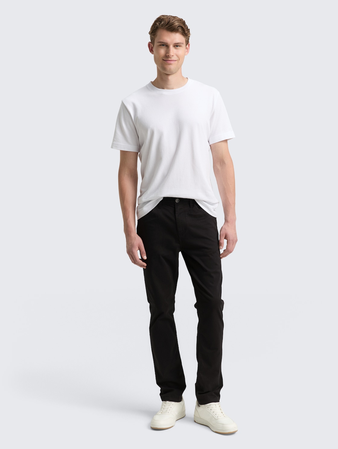 Thumbnail - TOM TAILOR Herren TTJOSH Regular Slim Hose, schwarz, Uni, Gr. 38/34
