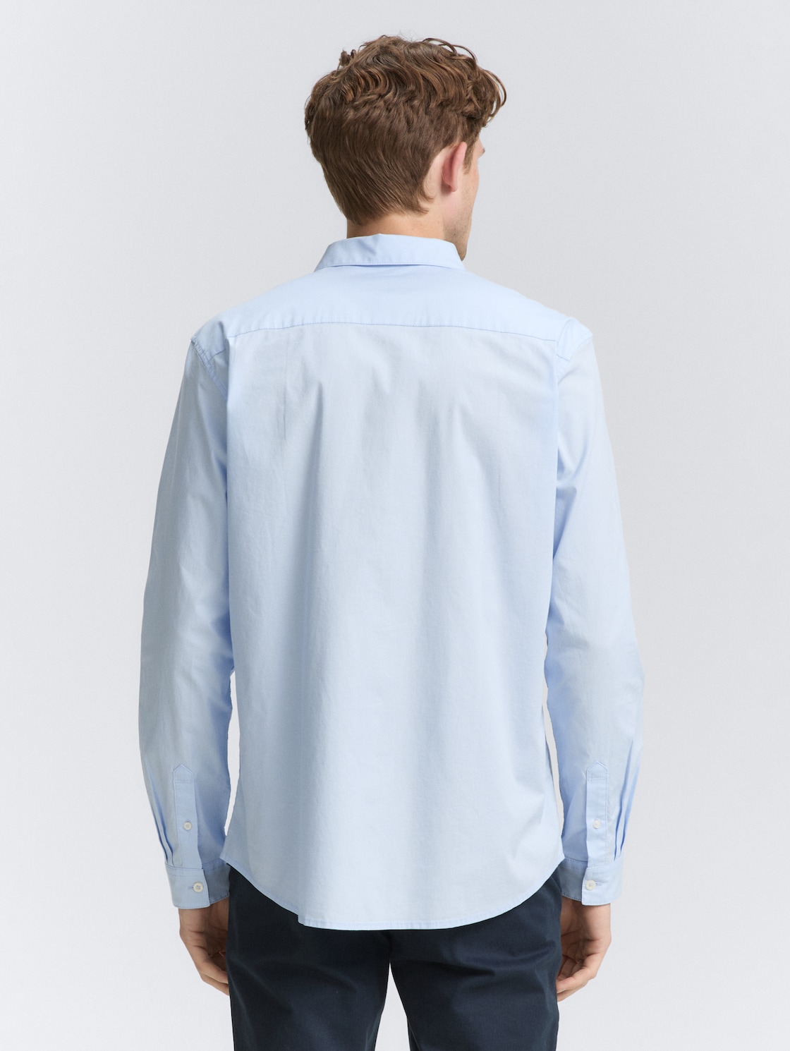 Thumbnail - TOM TAILOR Herren Regular Fit Hemd mit Stretch, blau, Uni, Gr. L