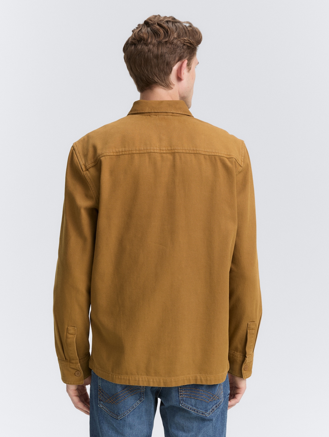 Thumbnail - TOM TAILOR Herren Overshirt mit Brusttaschen, braun, Uni, Gr. S