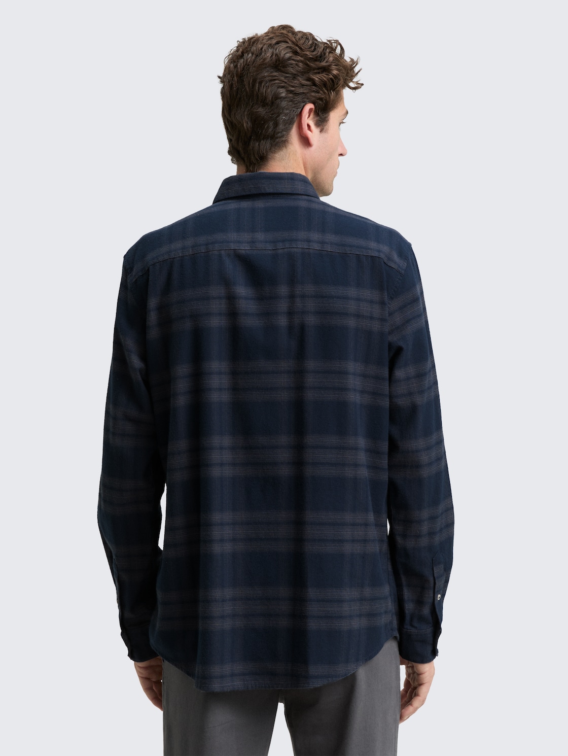 Thumbnail - TOM TAILOR Herren Regular Fit Hemd mit Logo-Stickerei, blau, Kariert, Gr. M