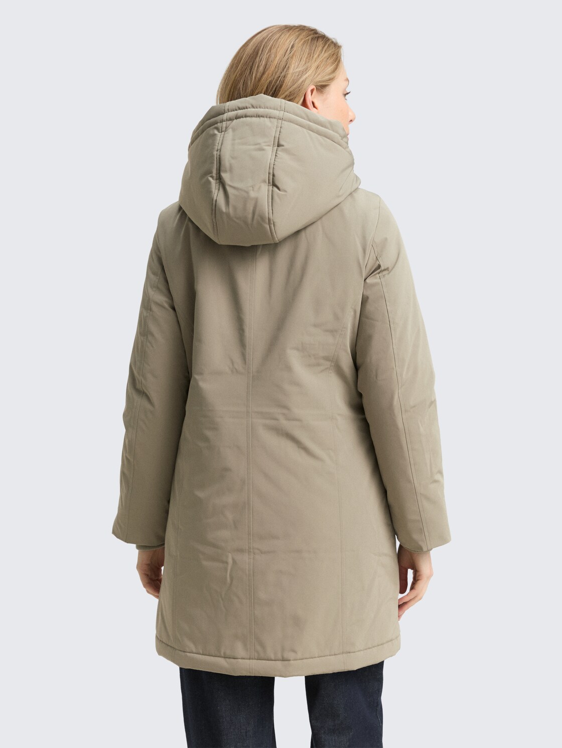 Thumbnail - TOM TAILOR Damen Winter Parka mit Kapuze, grün, Uni, Gr. S
