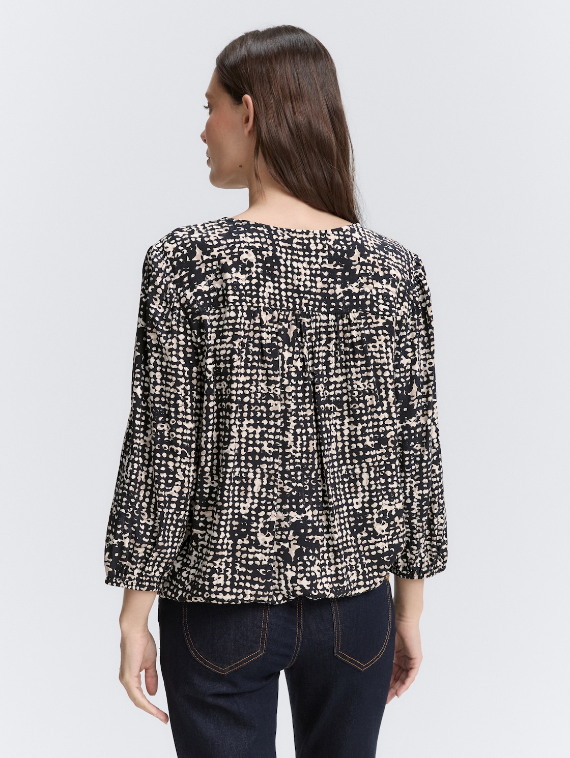 Thumbnail - TOM TAILOR Damen Bluse aus Viskose, blau, Gemustert, Gr. 38