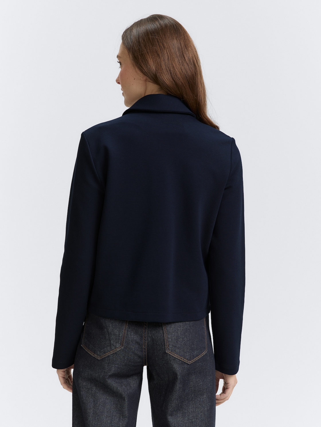 Thumbnail - TOM TAILOR Damen Regular Fit Jacke mit Reißverschluss, blau, Uni, Gr. XL