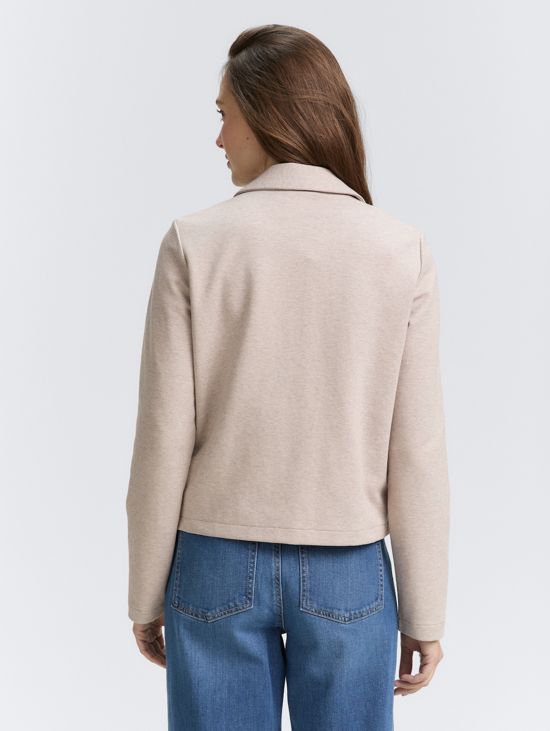 Thumbnail - TOM TAILOR Damen Regular Fit Jacke mit Reißverschluss, braun, Meliert, Gr. L