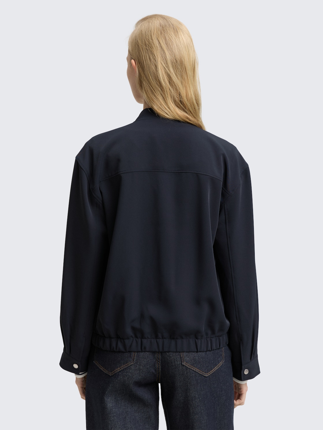 Thumbnail - TOM TAILOR Damen Loose Fit Blouson Jacke, blau, Uni, Gr. 46