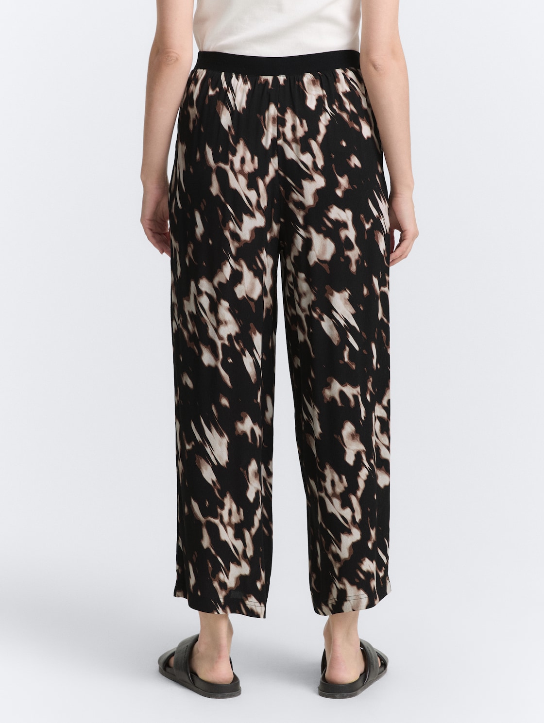 Thumbnail - TOM TAILOR Damen Culotte Hose mit Muster, braun, Animalprint, Gr. 42/28