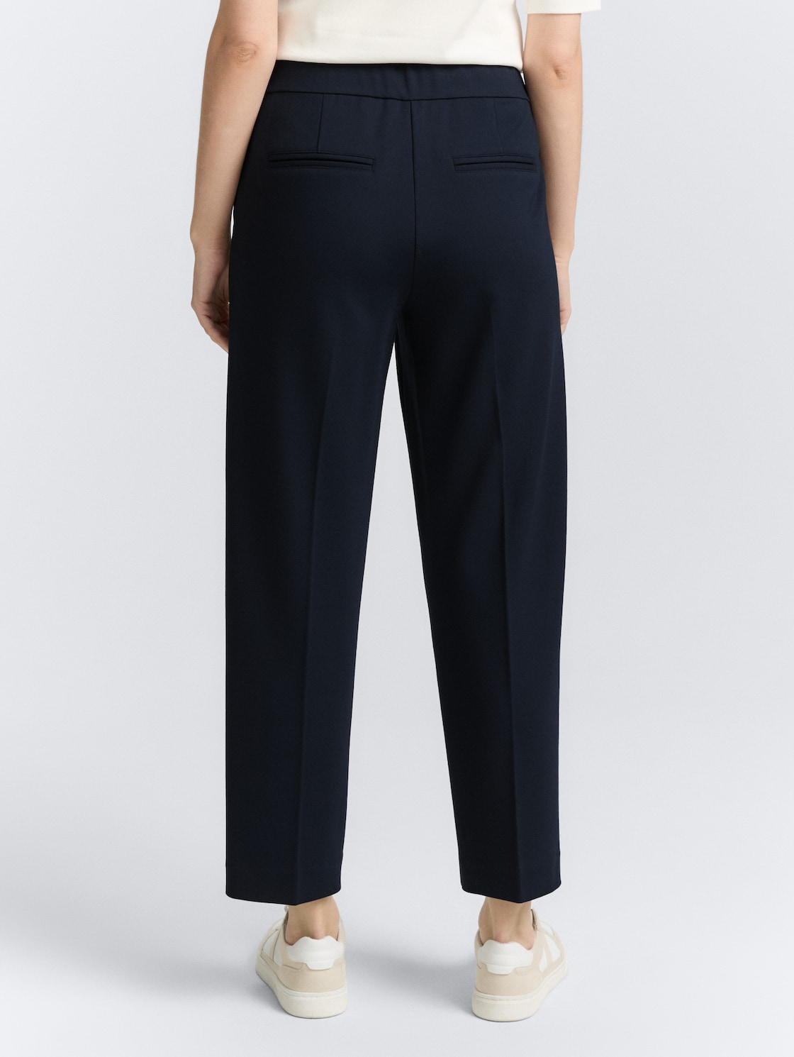 Thumbnail - TOM TAILOR Damen Cropped TTMIA Straight Hose, blau, Uni, Gr. 38/28
