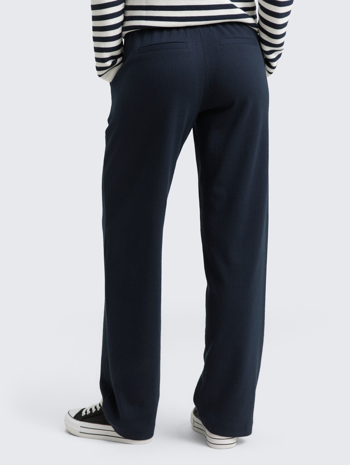 Thumbnail - TOM TAILOR Damen TTLEA Loose Straight Hose, blau, Uni, Gr. 34/32