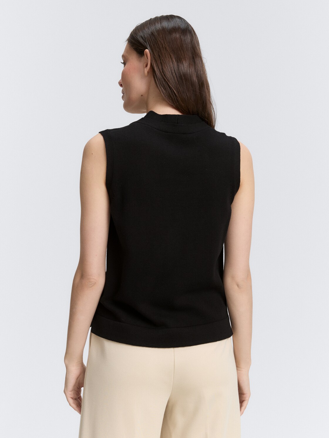 Thumbnail - TOM TAILOR Damen Pullunder mit Knopfleiste, schwarz, Uni, Gr. M