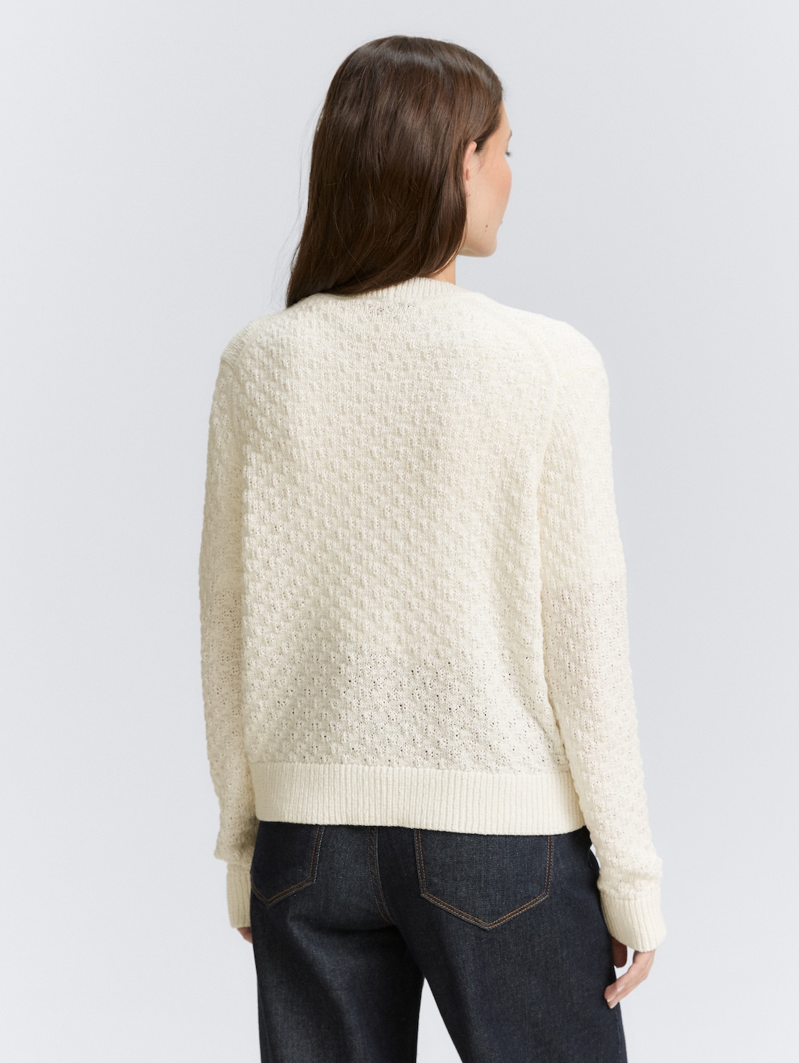 Thumbnail - TOM TAILOR Damen Cardigan mit Struktur, weiß, Uni, Gr. XL
