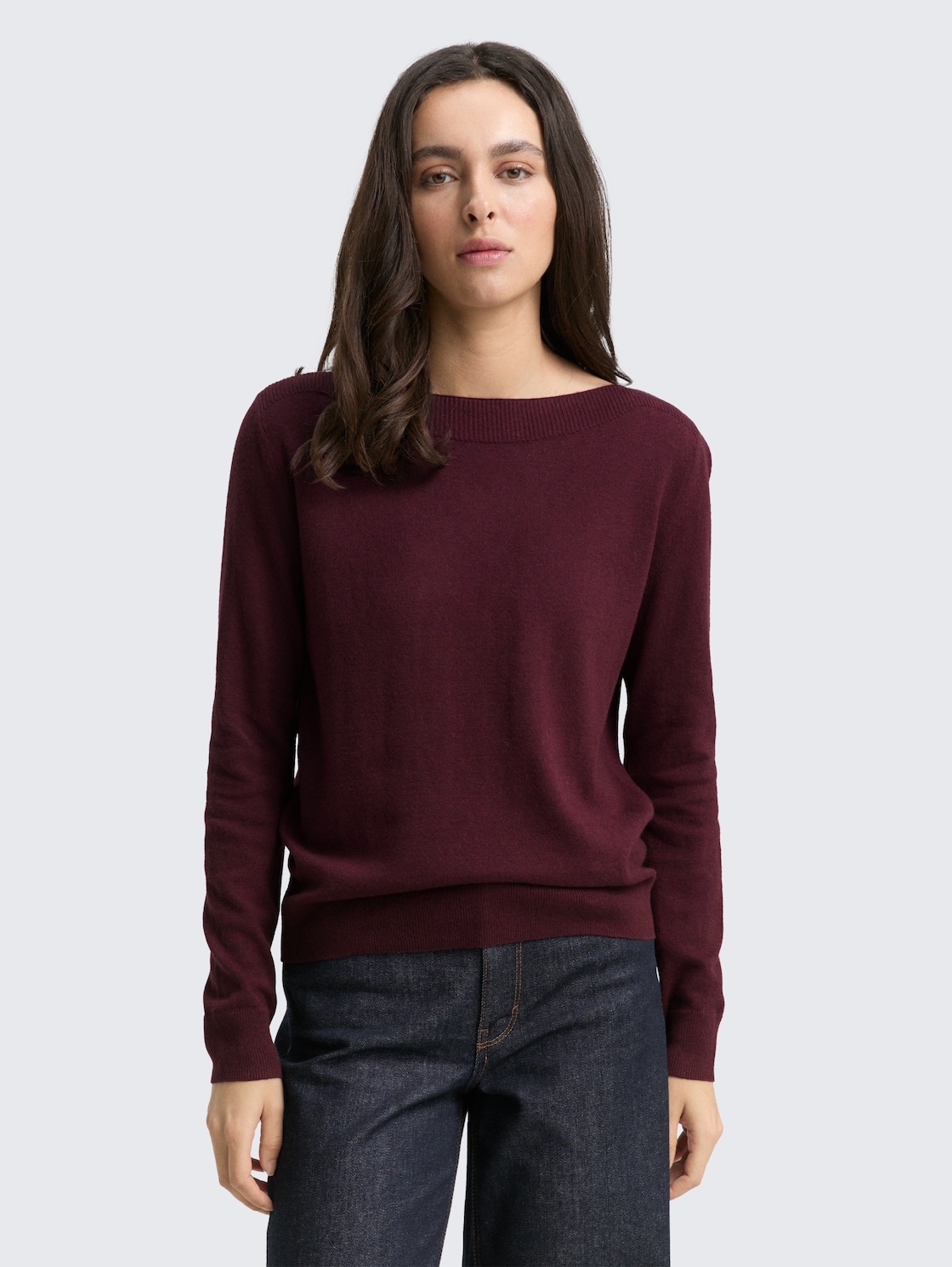 Thumbnail - TOM TAILOR Damen Strickpullover mit Kaschmir-Anteil, rot, Meliert, Gr. M