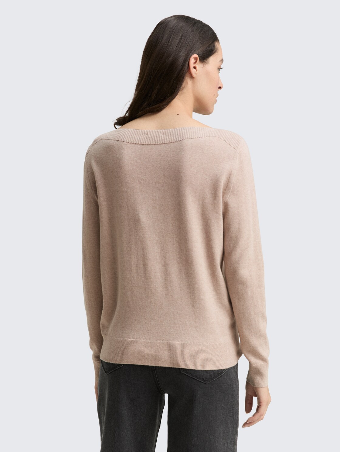 Thumbnail - TOM TAILOR Damen Strickpullover mit Kaschmir-Anteil, braun, Meliert, Gr. XL