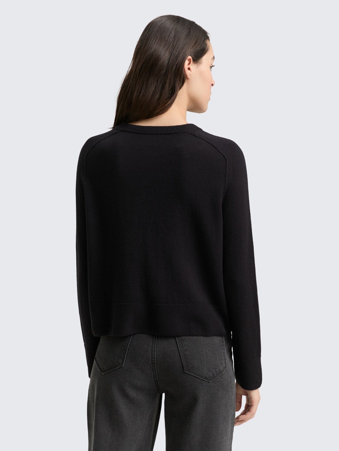 Thumbnail - TOM TAILOR Damen Cardigan mit Kaschmir-Anteil, schwarz, Uni, Gr. XL