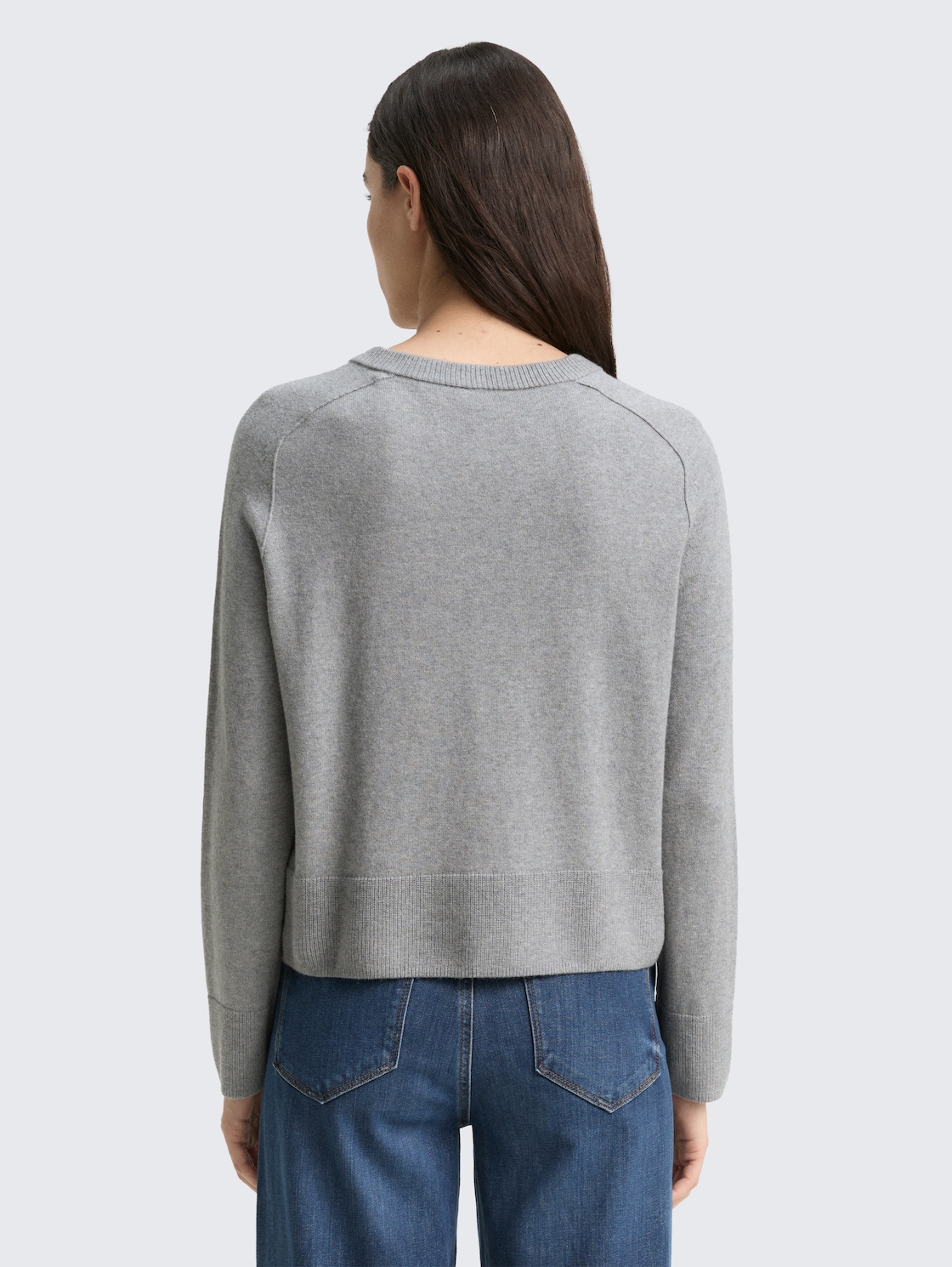 Thumbnail - TOM TAILOR Damen Cardigan mit Kaschmir-Anteil, grau, Meliert, Gr. M