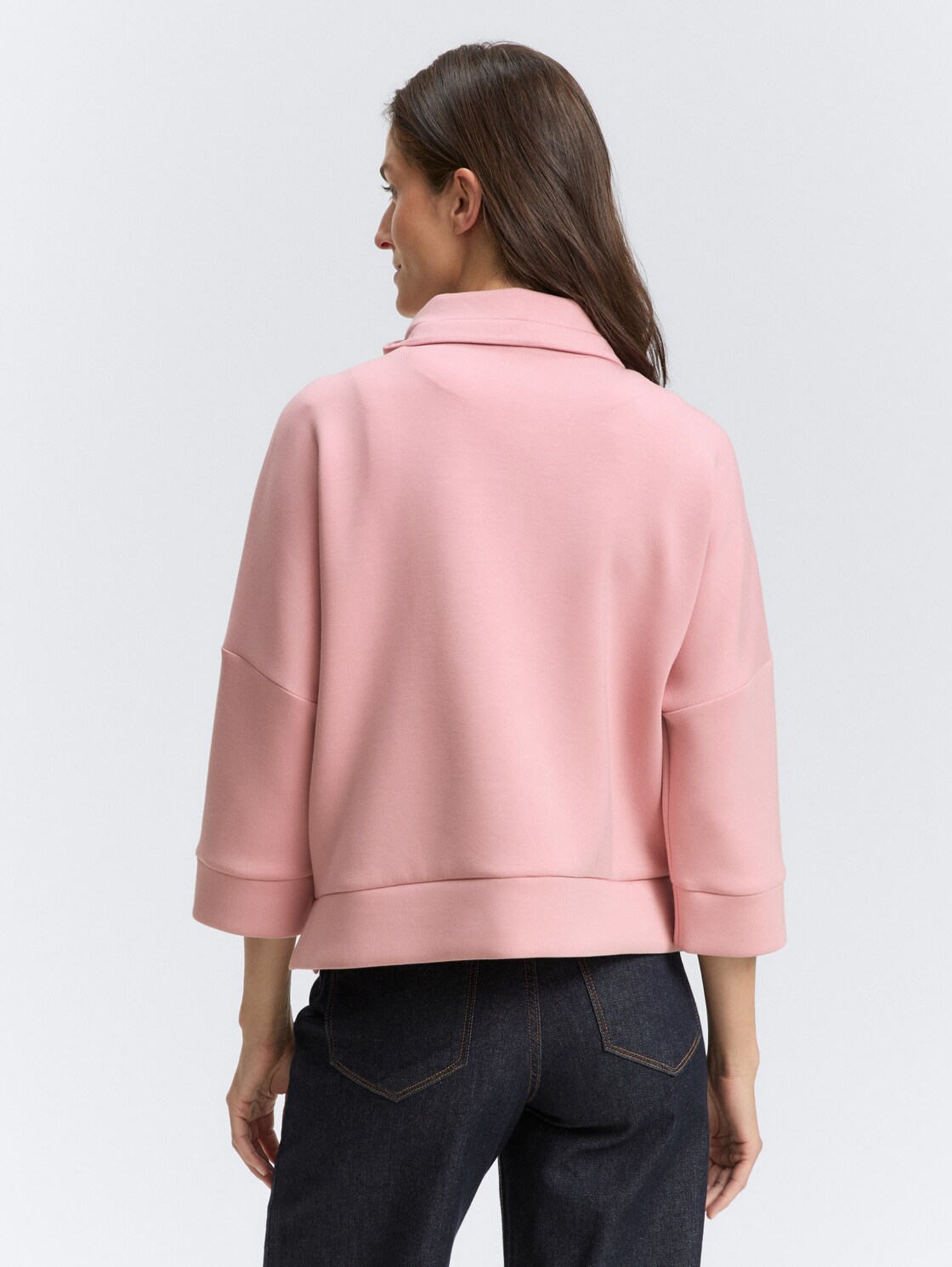 Thumbnail - TOM TAILOR Damen Boxy Fit Scuba Sweatjacke, rosa, Uni, Gr. S