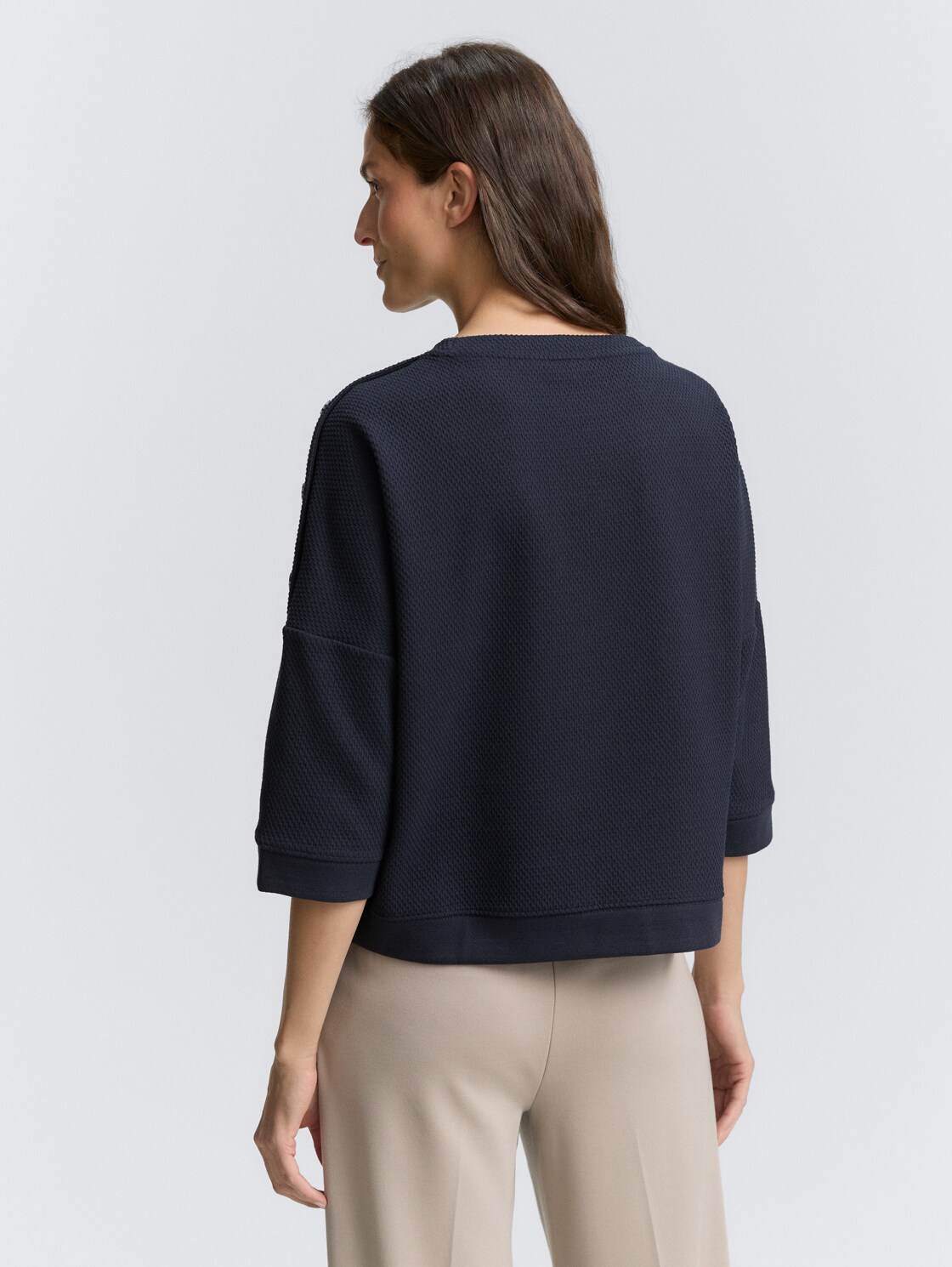 Thumbnail - TOM TAILOR Damen Sweatshirt mit Knopf-Details, blau, Uni, Gr. XXL