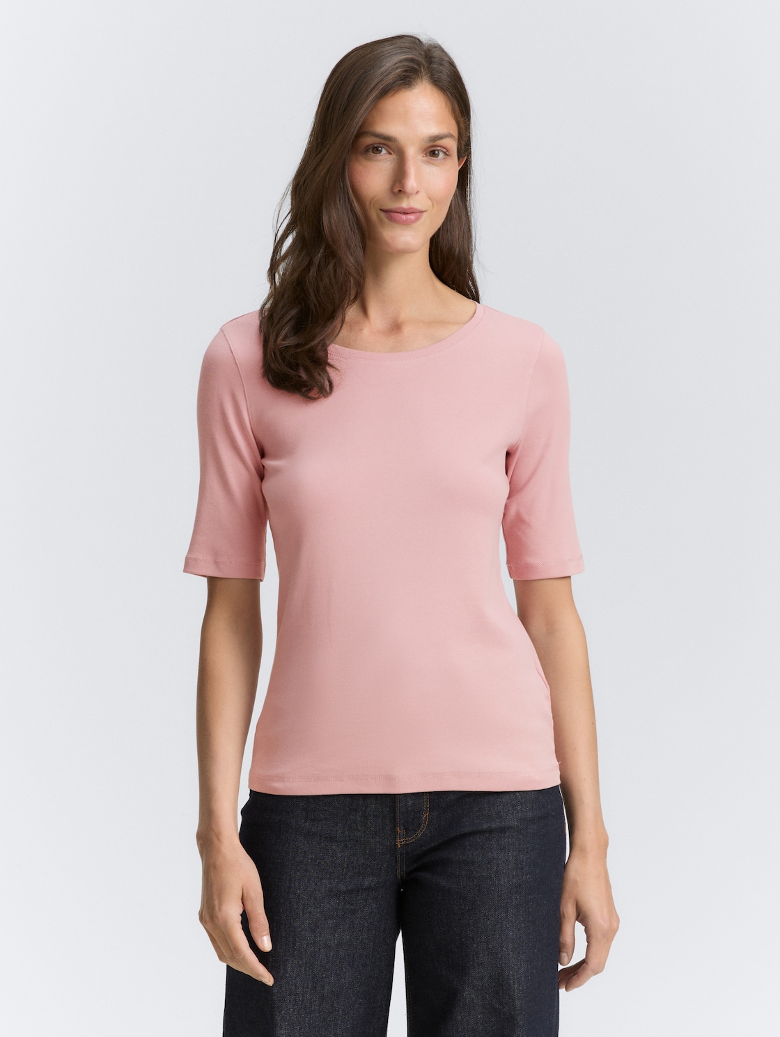 Thumbnail - TOM TAILOR Damen Basic T-Shirt, rosa, Uni, Gr. XXXL