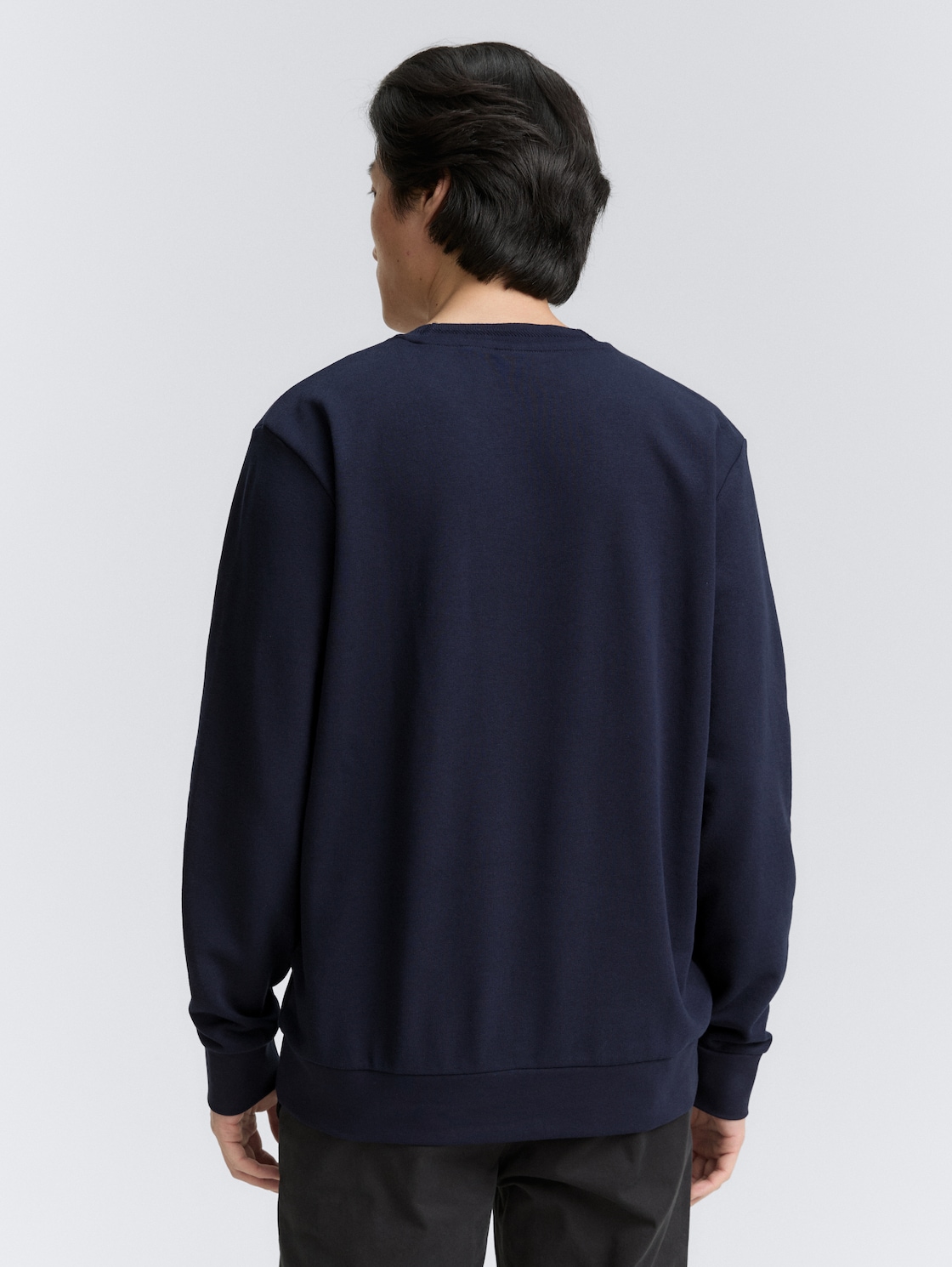 Thumbnail - TOM TAILOR Herren Crewneck Sweatshirt mit Logo-Print, blau, Uni, Gr. XXL
