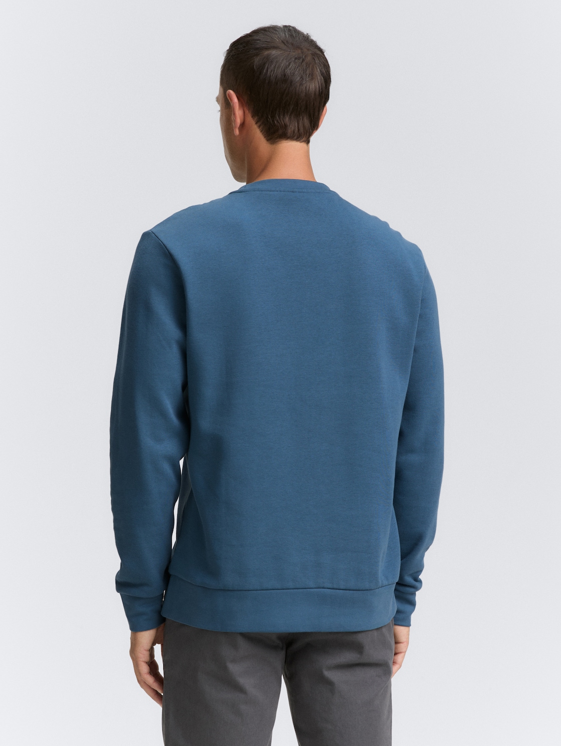 Thumbnail - TOM TAILOR Herren Basic Sweatshirt in Unifarben, blau, Uni, Gr. S