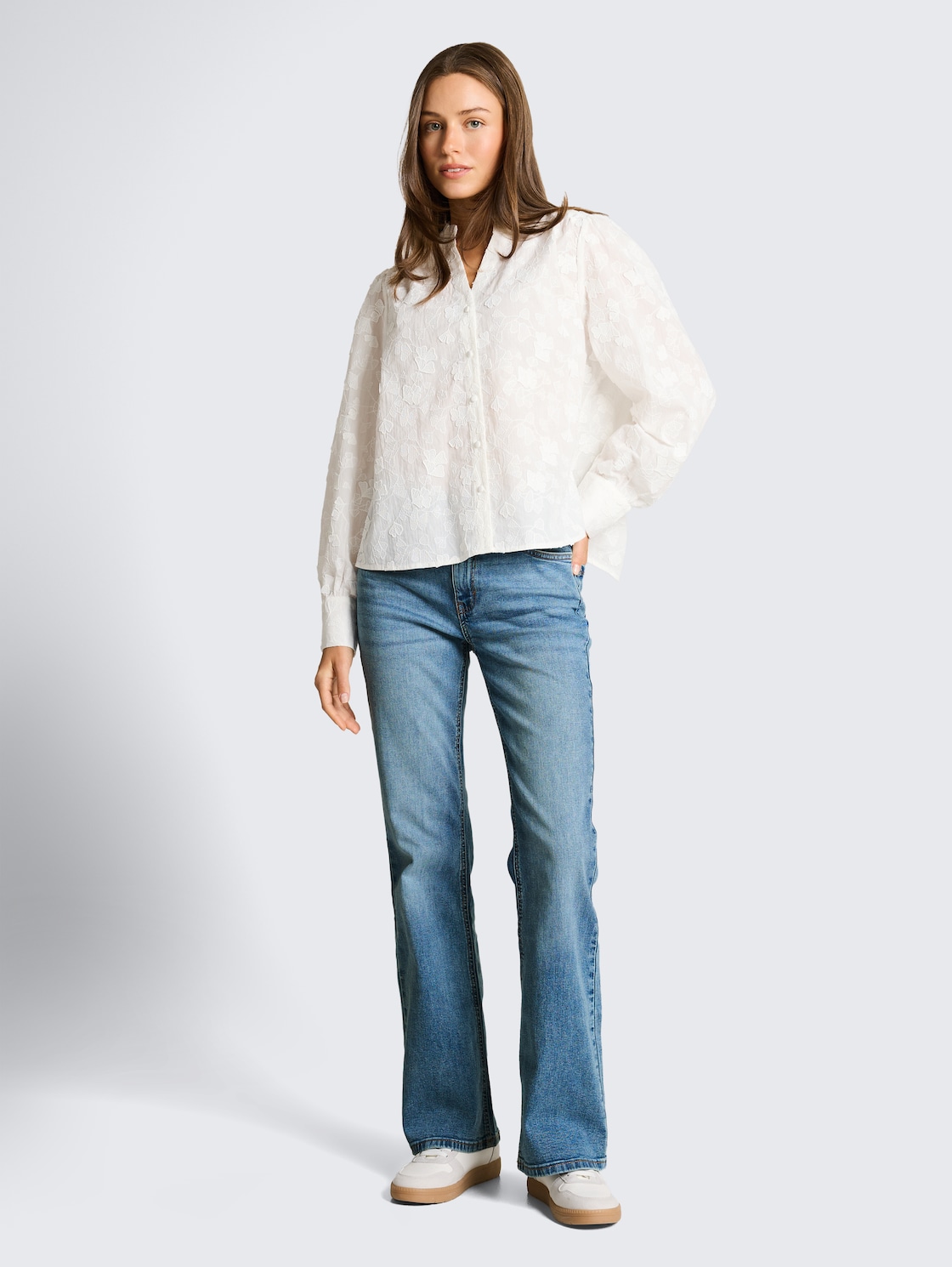 Thumbnail - TOM TAILOR Damen TTSTELLA BOOTCUT Jeans mit Stretch, blau, Uni, Gr. 28/32