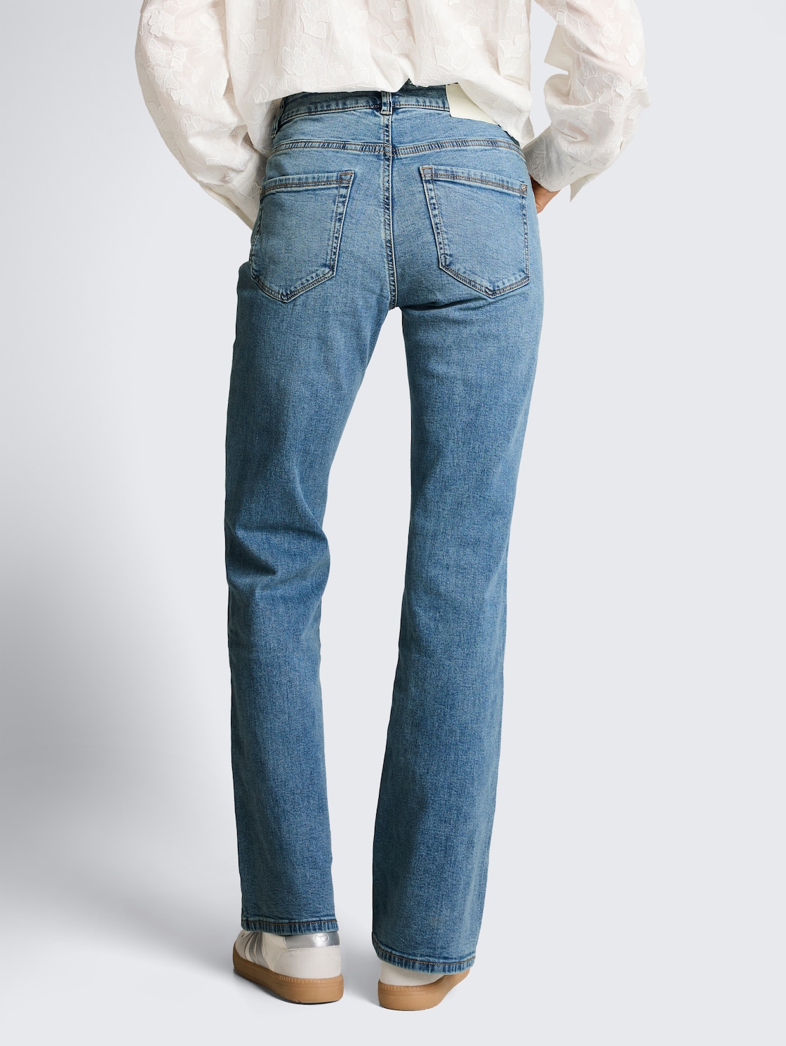 Thumbnail - TOM TAILOR Damen TTSTELLA BOOTCUT Jeans mit Stretch, blau, Uni, Gr. 28/32