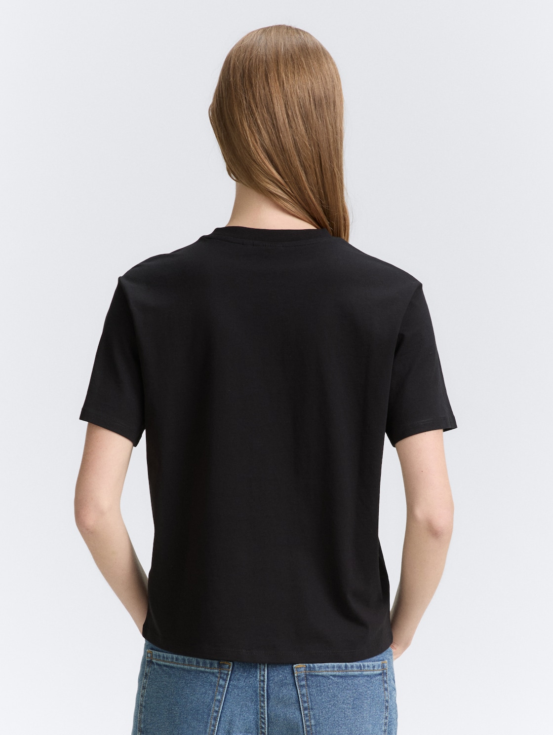 Thumbnail - TOM TAILOR DENIM Damen Boxy Fit T-Shirt, schwarz, Uni, Gr. XL