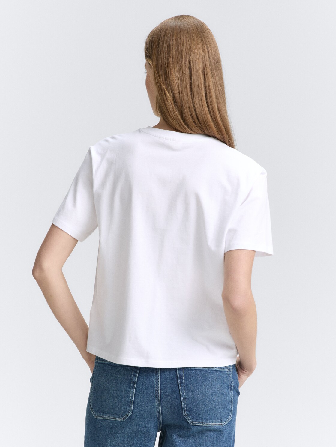 Thumbnail - TOM TAILOR DENIM Damen Boxy Fit T-Shirt, weiß, Uni, Gr. XL