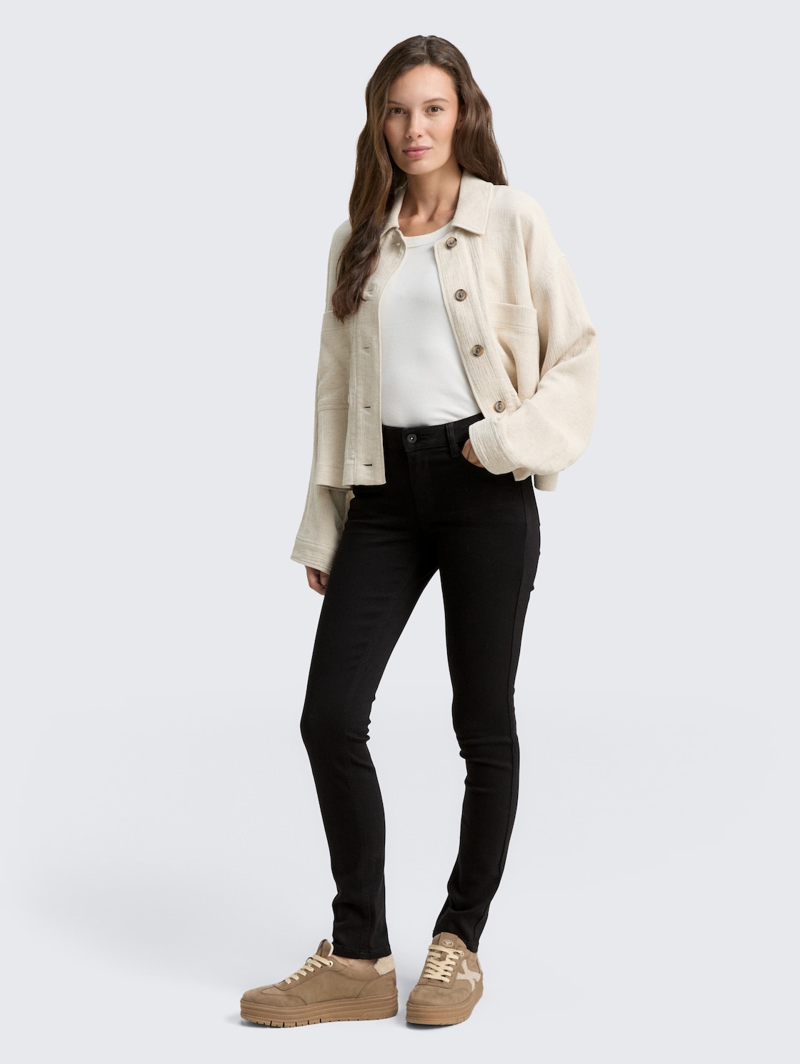 Thumbnail - TOM TAILOR Damen TTLUCIE SKINNY Jeans, schwarz, Uni, Gr. 29/30