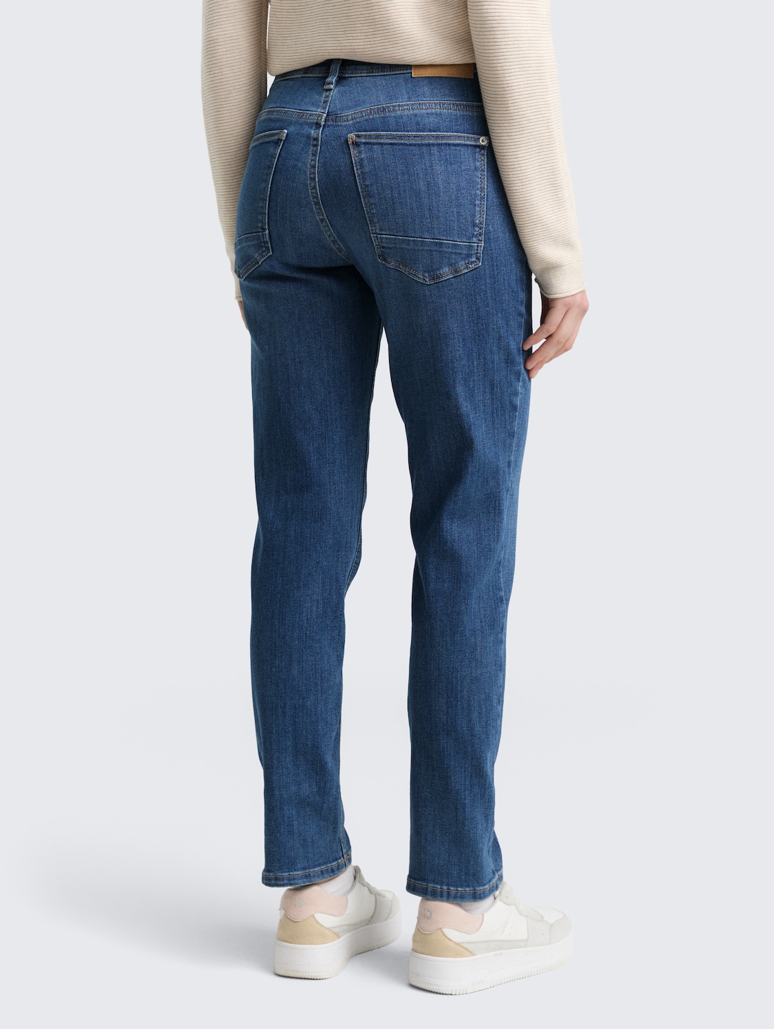 Thumbnail - TOM TAILOR Damen TTADEVA BOYFRIEND Jeans mit Stretch, blau, Uni, Gr. 34/32