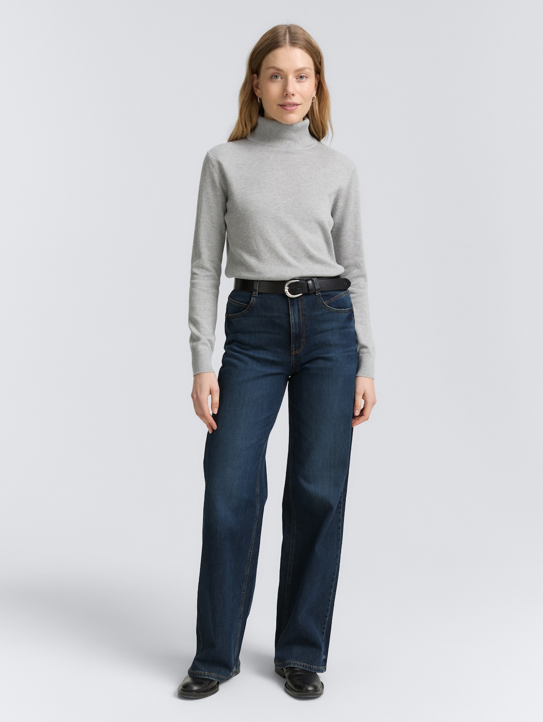 Thumbnail - TOM TAILOR Damen TTMADINA Wide Leg Jeans, blau, Uni, Gr. 34/34