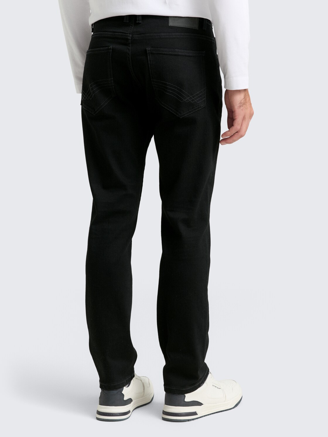 Thumbnail - TOM TAILOR Herren TTJOSH REGULAR SLIM Jeans mit Stretch, schwarz, Uni, Gr. 34/34