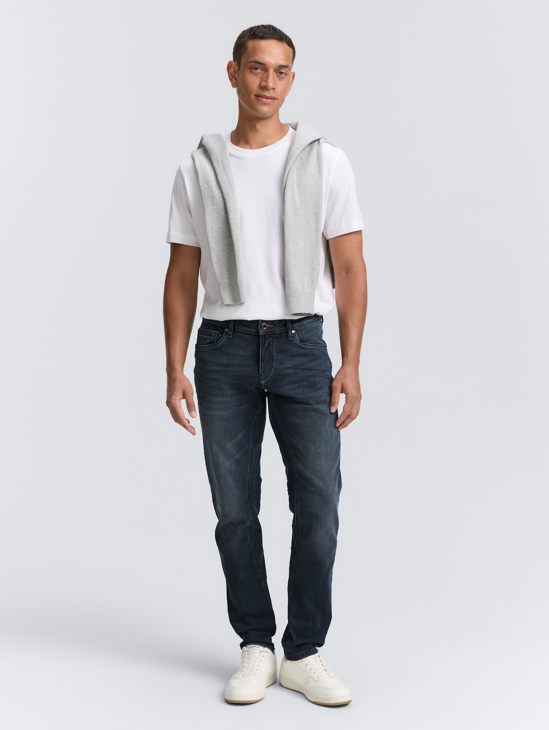 Thumbnail - TOM TAILOR Herren TTCURT TAPERED Jeans mit Stretch, blau, Uni, Gr. 32/32