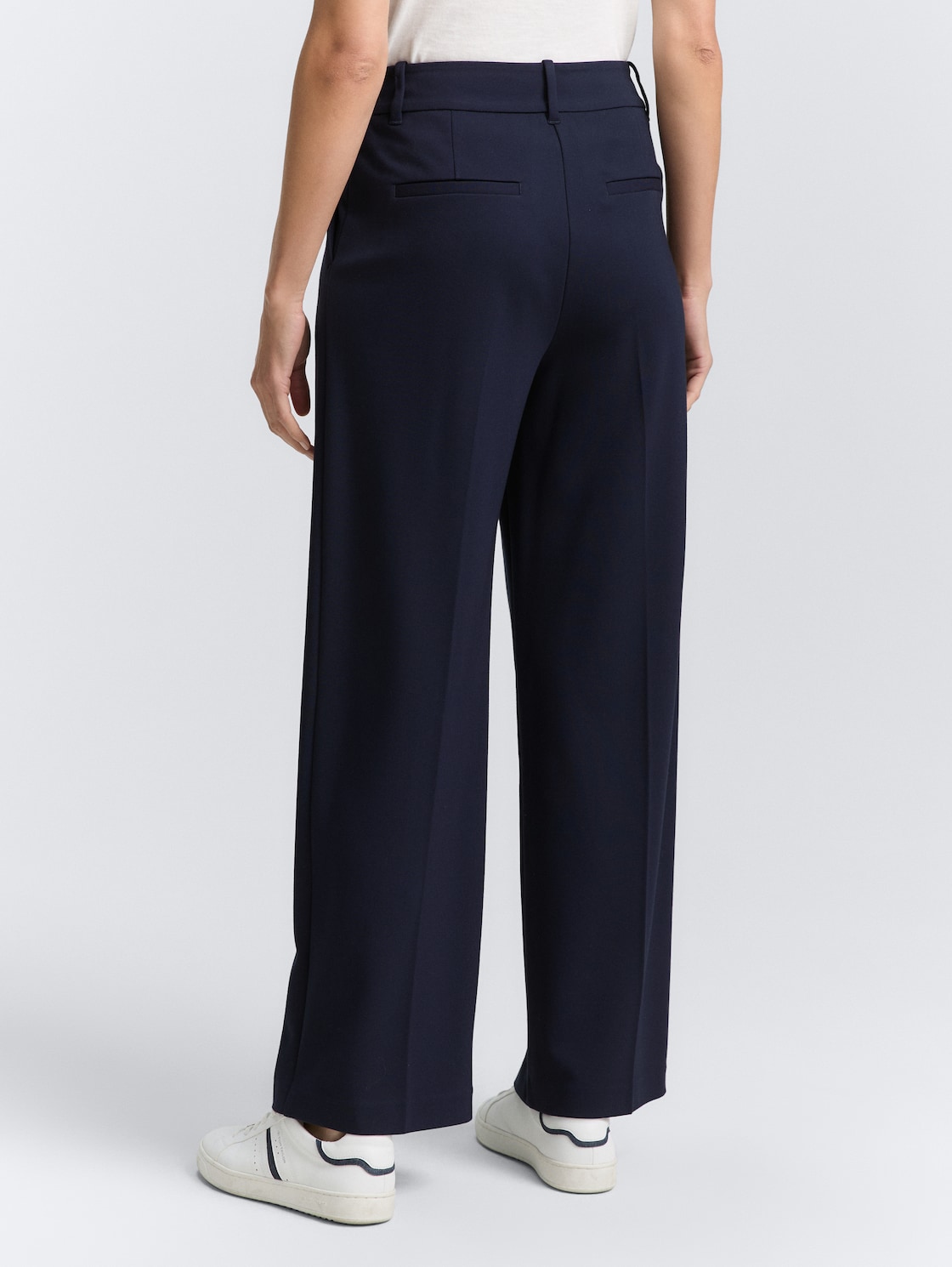 Thumbnail - TOM TAILOR Damen TTLEA Wide Leg Hose, blau, Uni, Gr. 44/32