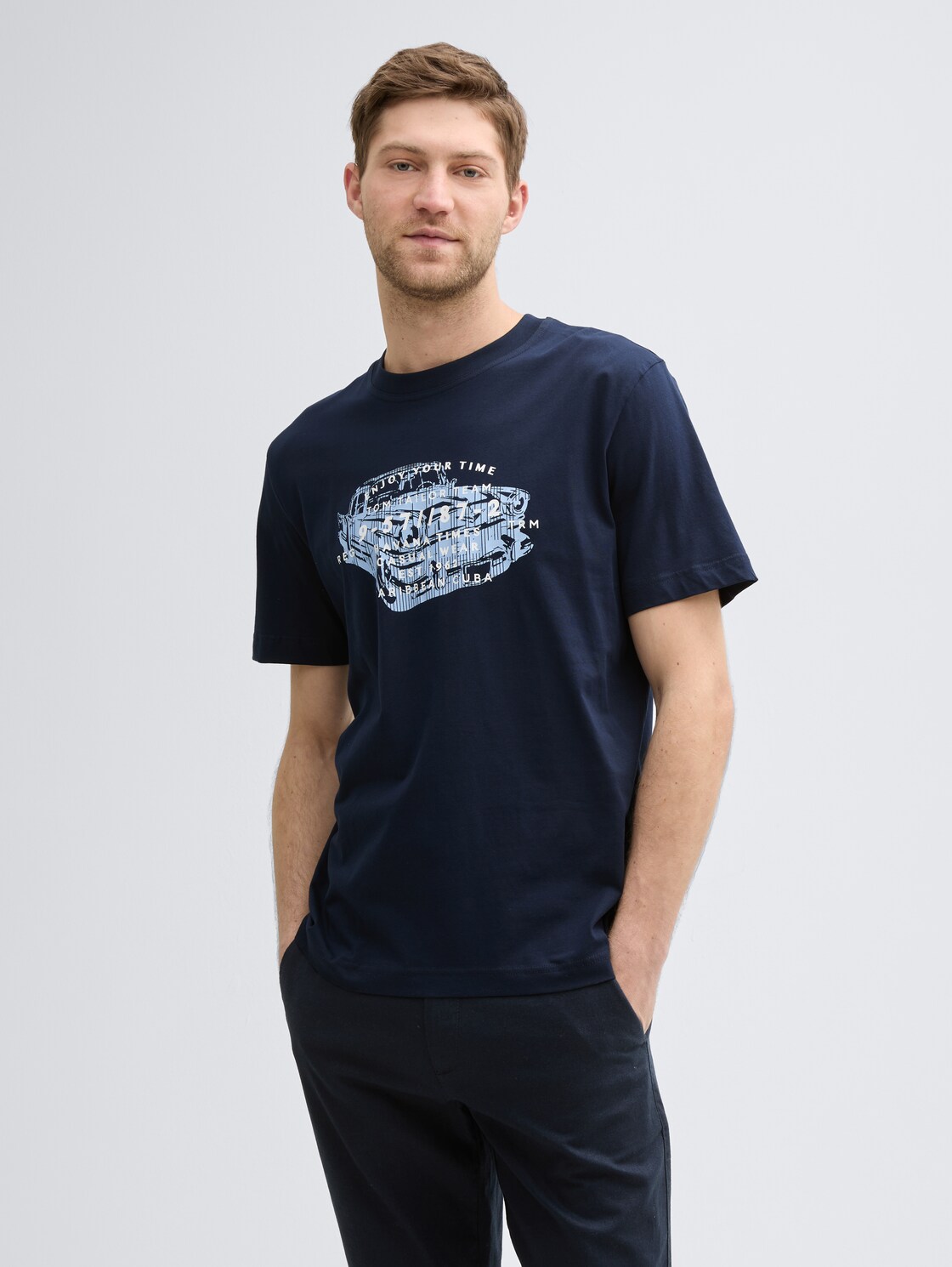 Thumbnail - TOM TAILOR Herren T-Shirts im 2er-Pack, blau, Uni, Gr. XXXL