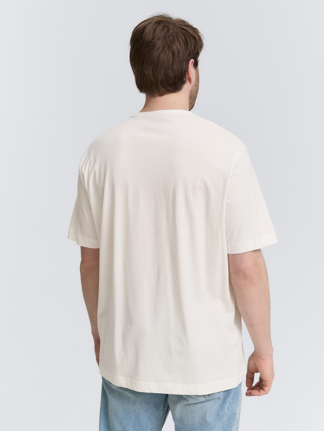 Thumbnail - TOM TAILOR Herren Plus Size - T-Shirt mit Foto-Print, weiß, Uni, Gr. 4XL