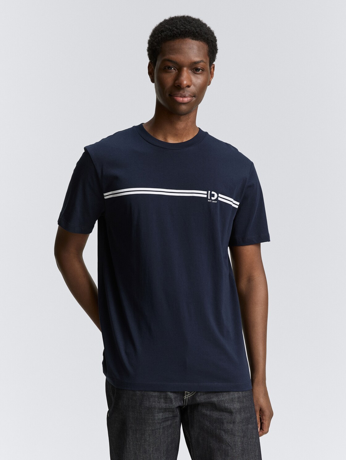 Thumbnail - TOM TAILOR DENIM Herren T-Shirt mit Print im 3er-Pack, braun, Uni, Gr. M