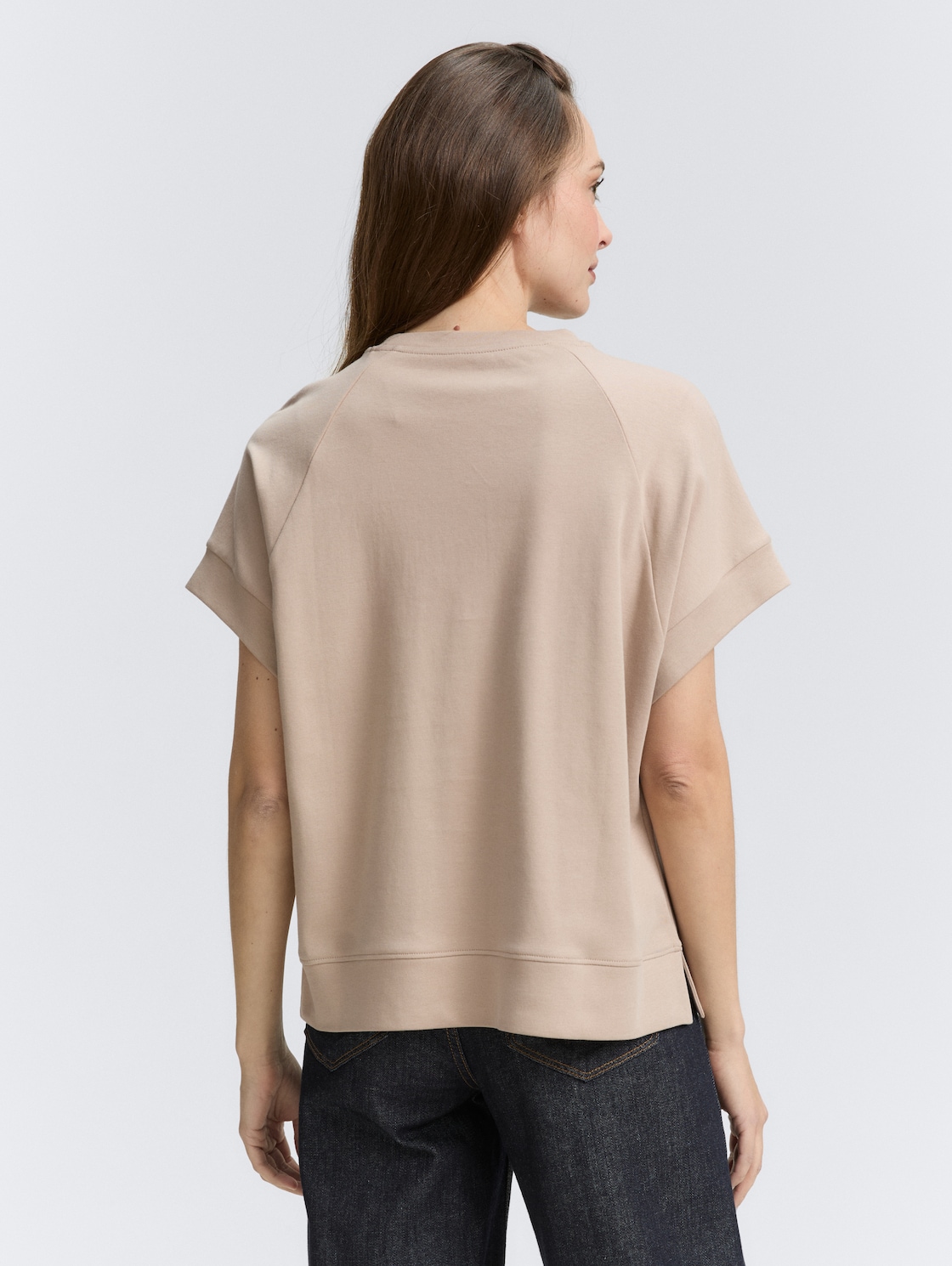 Thumbnail - TOM TAILOR Damen Loose Fit T-Shirt mit Print, grau, Uni, Gr. XXL