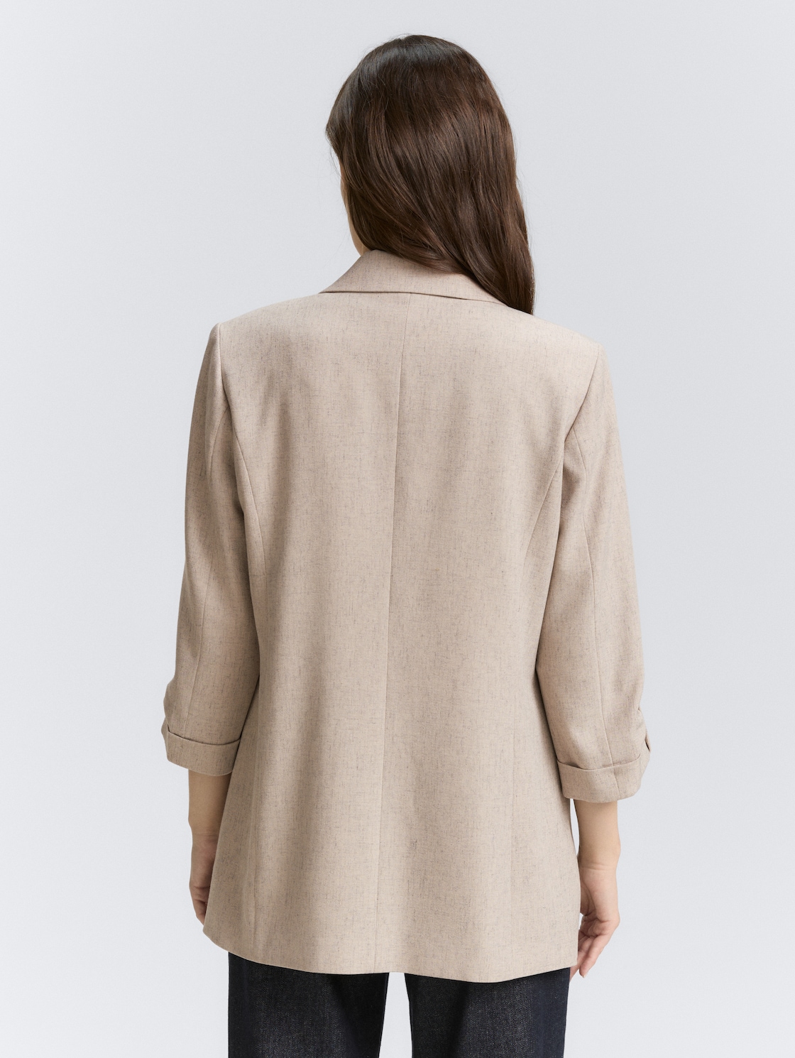 Thumbnail - TOM TAILOR Damen Loose Fit Blazer, braun, Meliert, Gr. 42
