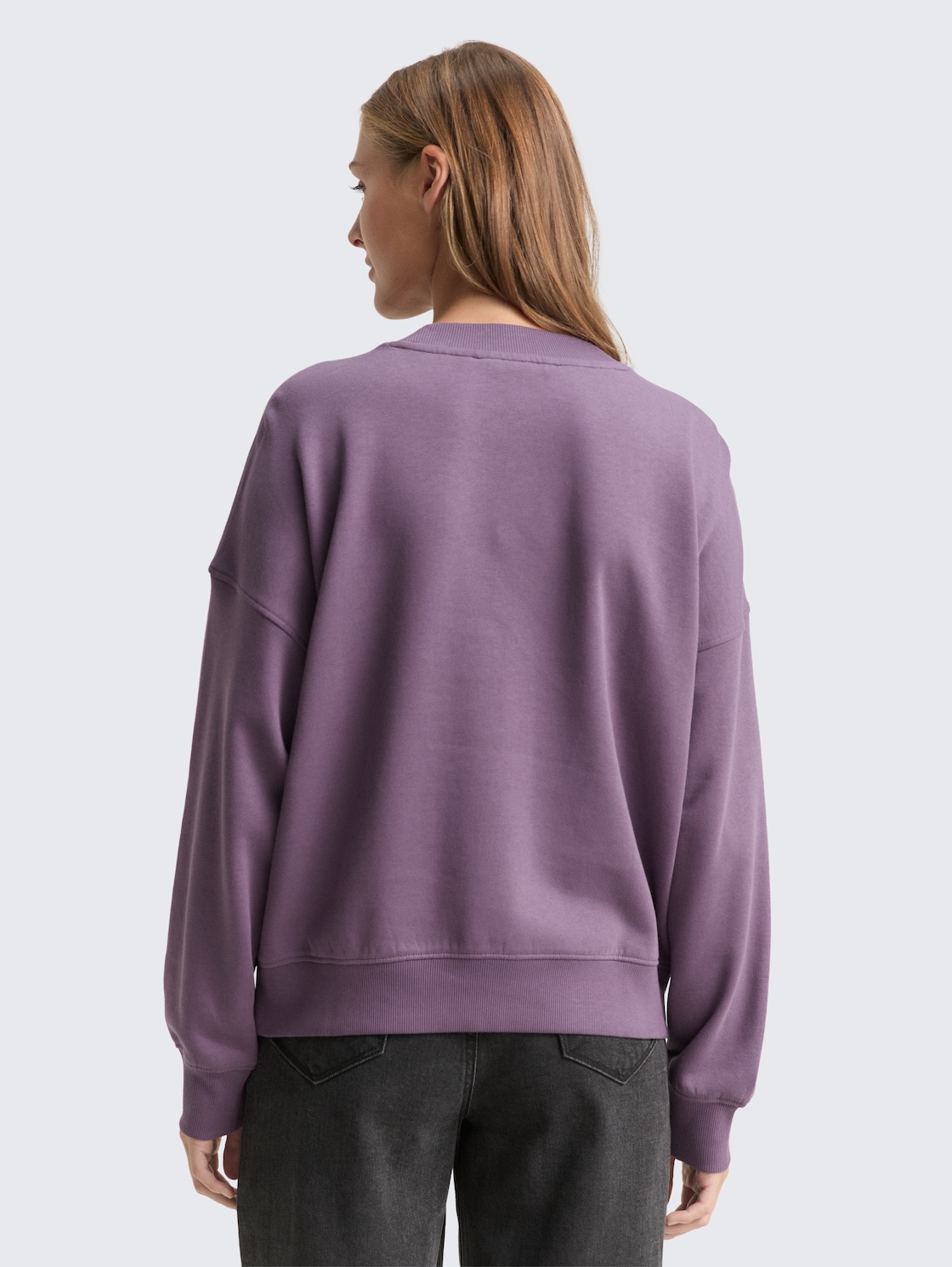 Thumbnail - TOM TAILOR DENIM Damen Loose Fit Sweatshirt, bunt, Uni, Gr. S