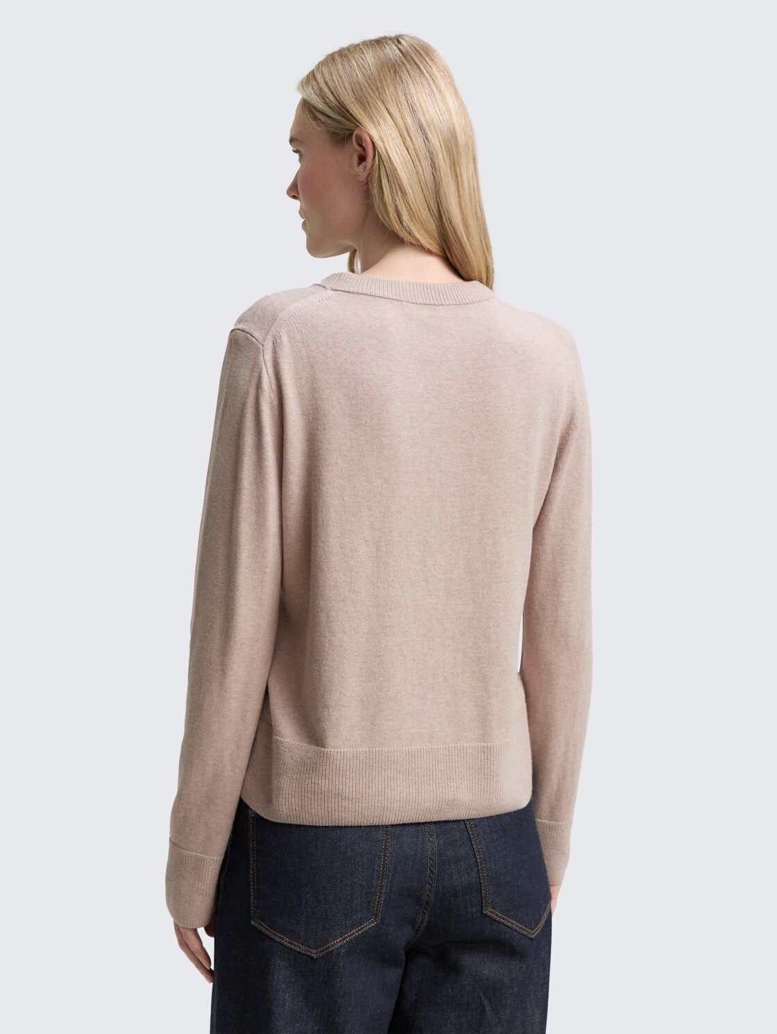 Thumbnail - TOM TAILOR Damen Strickpullover mit Kaschmir-Anteil, braun, Meliert, Gr. M