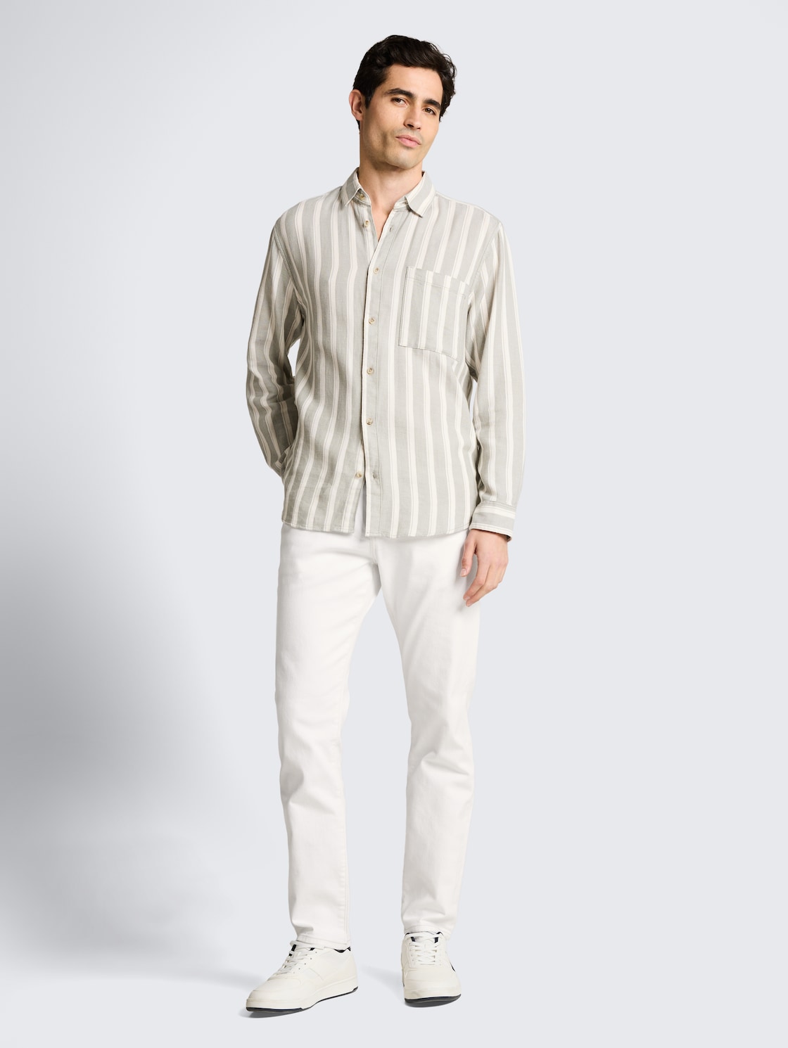 Thumbnail - TOM TAILOR Herren TTJOSH REGULAR SLIM Jeans, weiß, Uni, Gr. 38/36