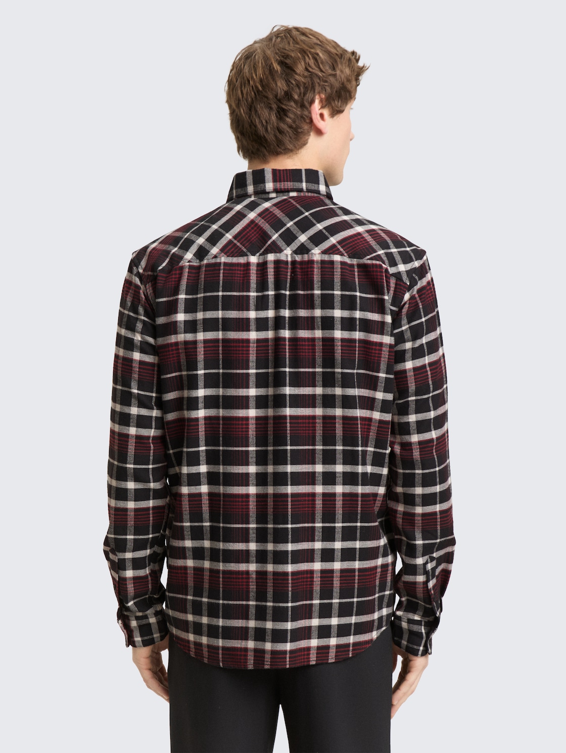 Thumbnail - TOM TAILOR DENIM Herren Relaxed Fit Hemd mit Karomuster, schwarz, Kariert, Gr. XL