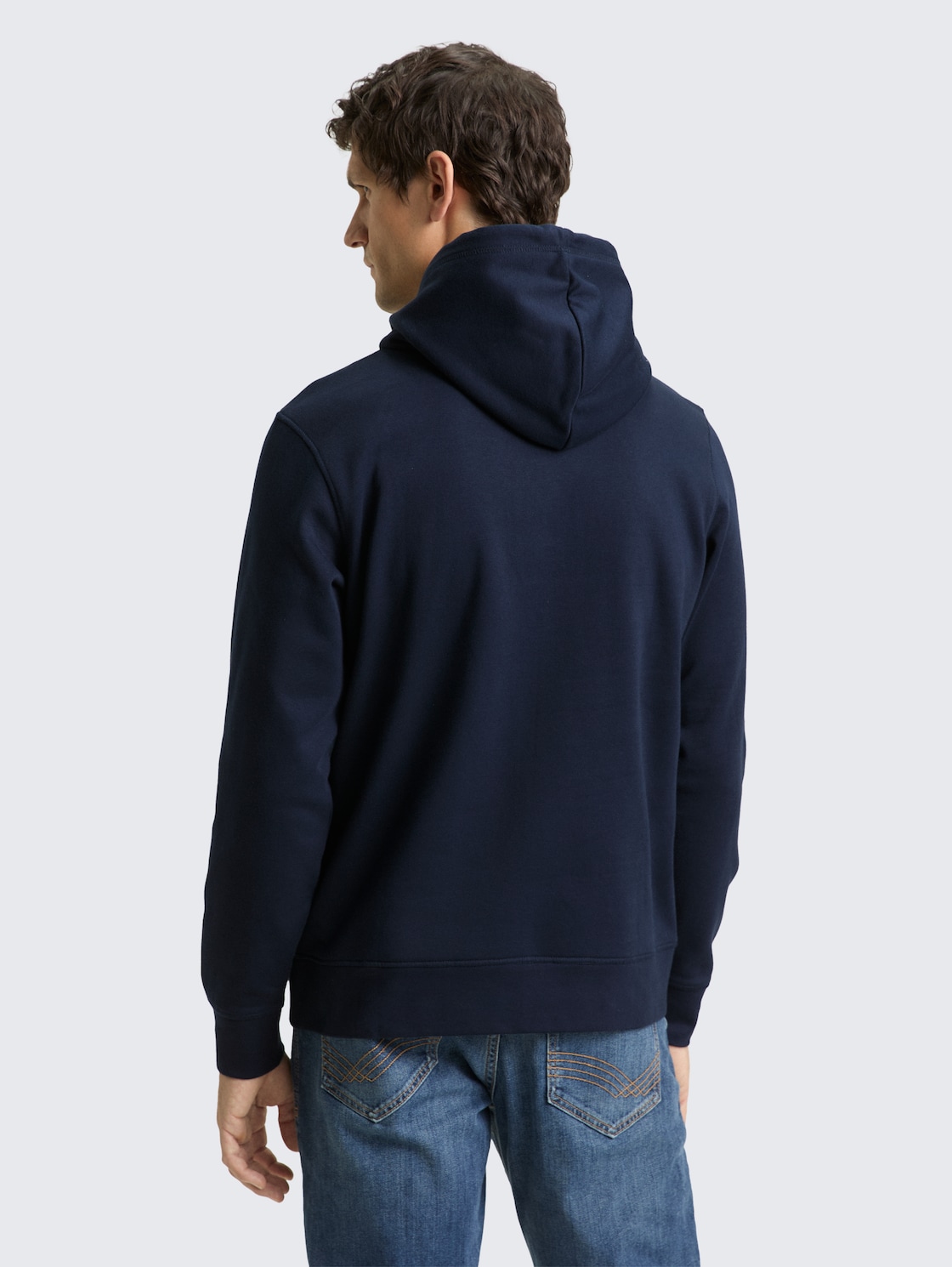 Thumbnail - TOM TAILOR Herren Hoodie Sweatshirt, blau, Uni, Gr. XL