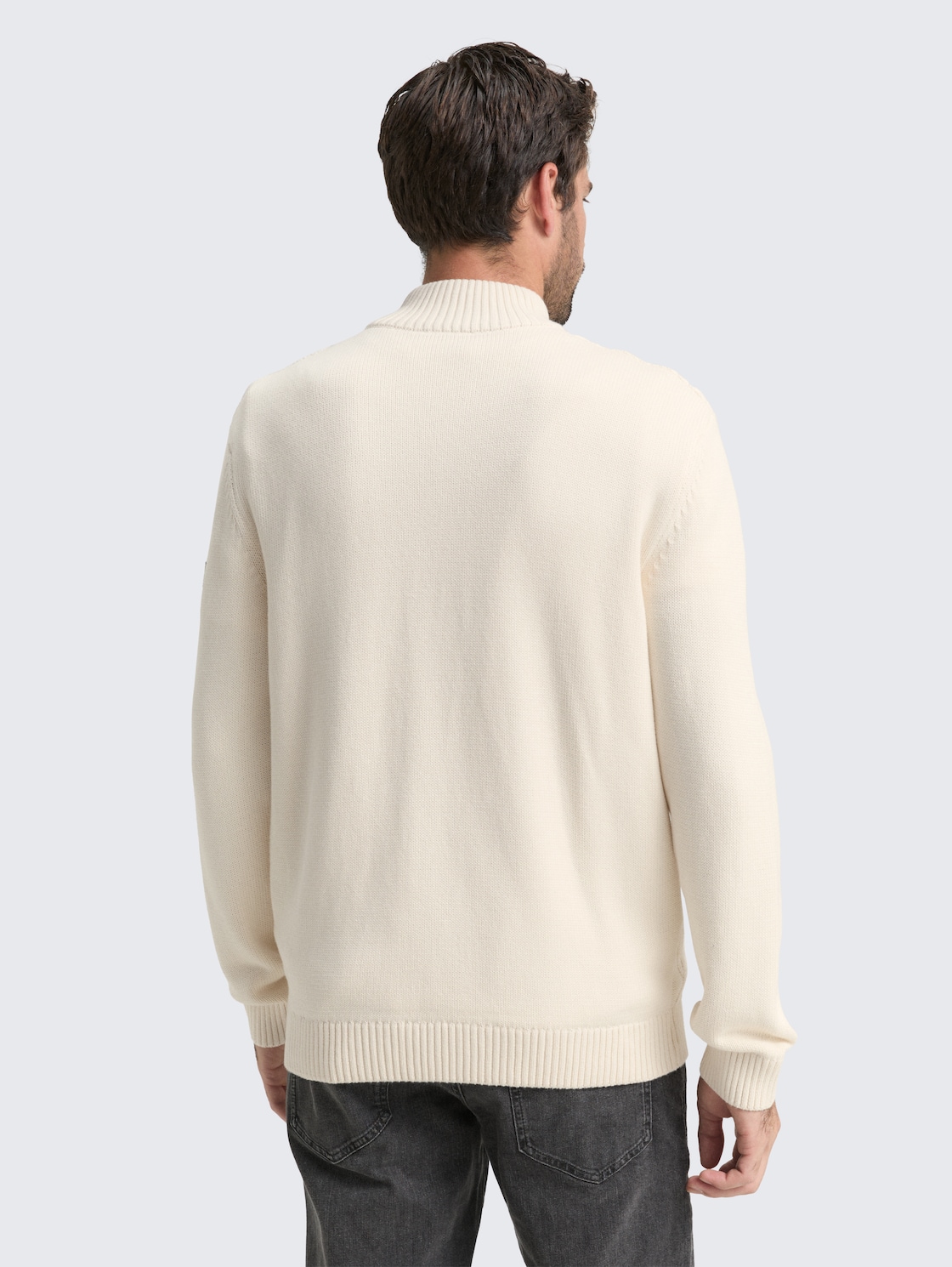 Thumbnail - TOM TAILOR Herren Strickjacke mit Zopfmuster, braun, Uni, Gr. S