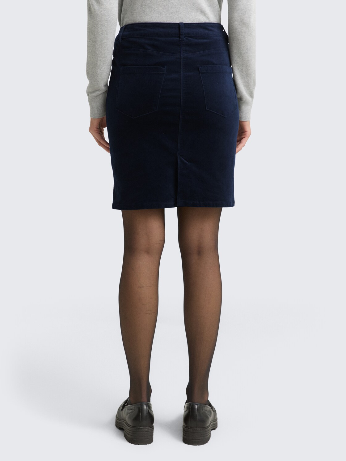 Thumbnail - TOM TAILOR Damen Rock aus Samt, blau, Uni, Gr. 38