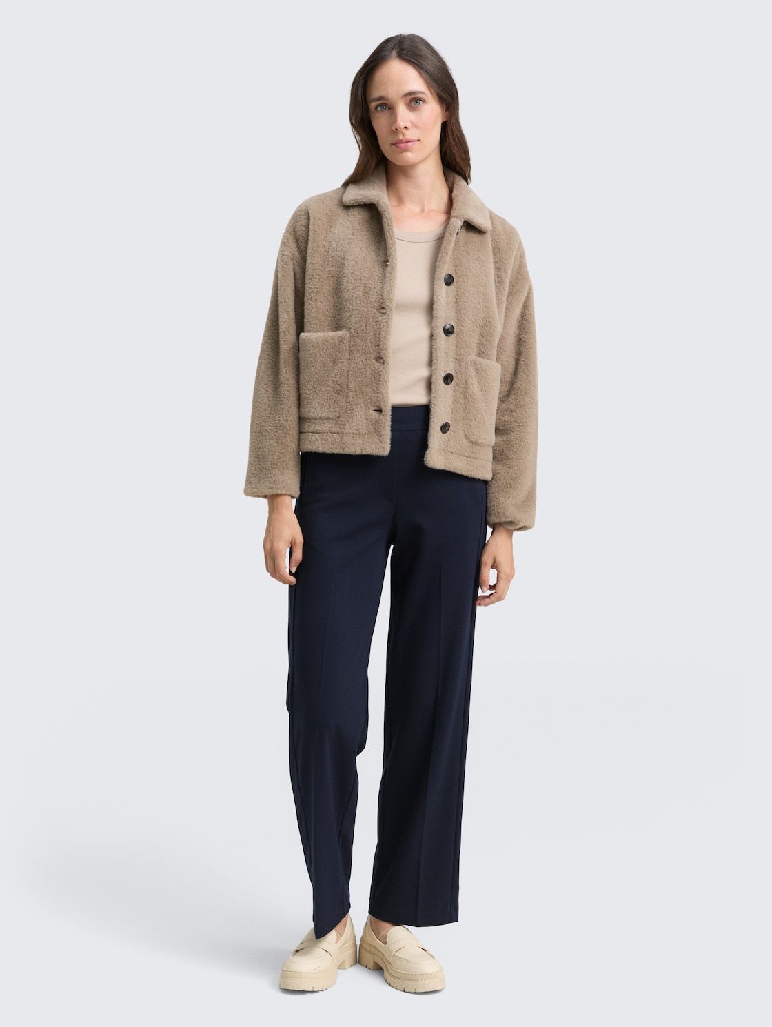 Thumbnail - TOM TAILOR Damen TTMIA STRAIGHT Hose, blau, Uni, Gr. 46/30