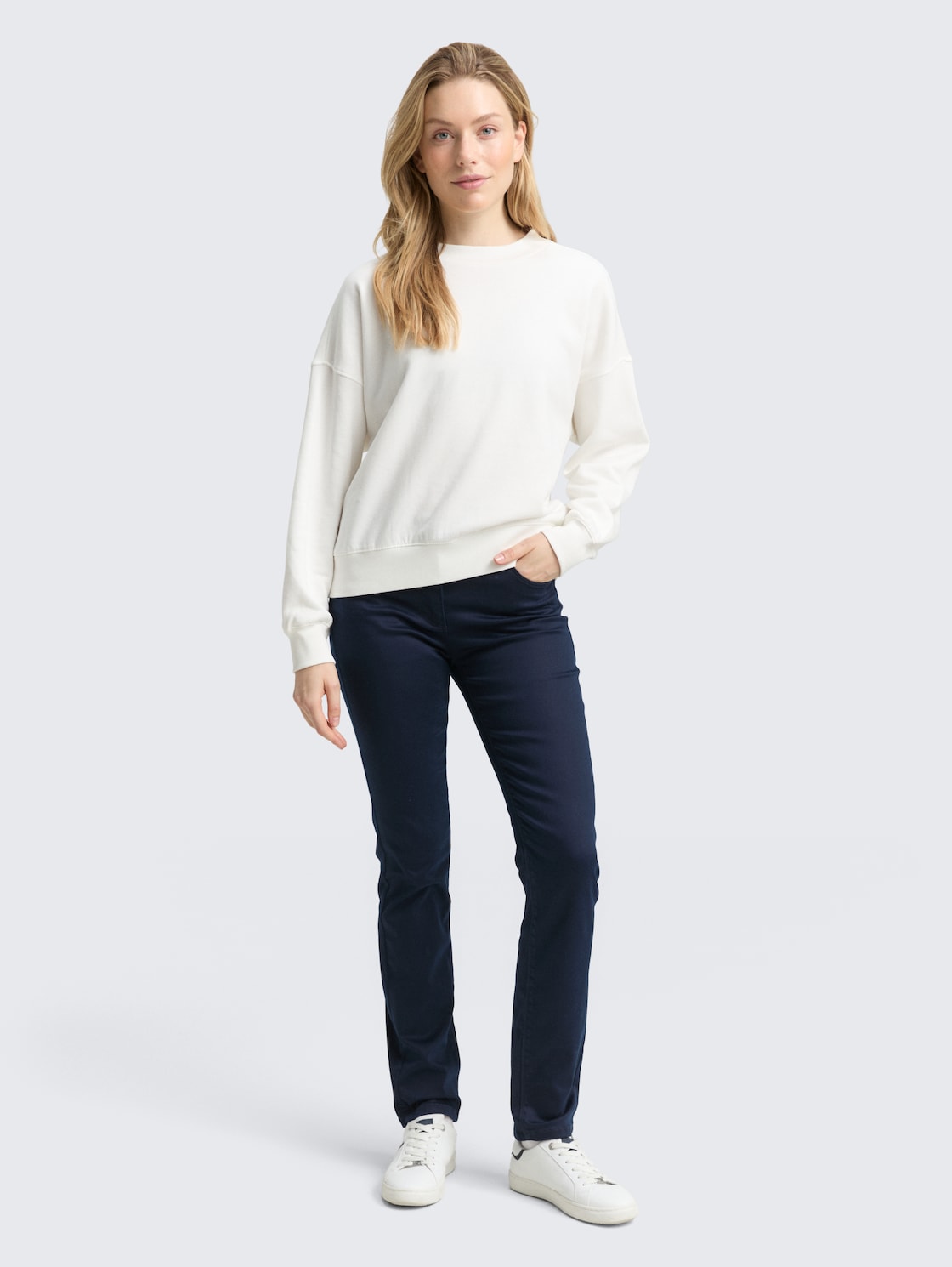 Thumbnail - TOM TAILOR Damen TTEDDA SLIM Hose, blau, Uni, Gr. 38/32