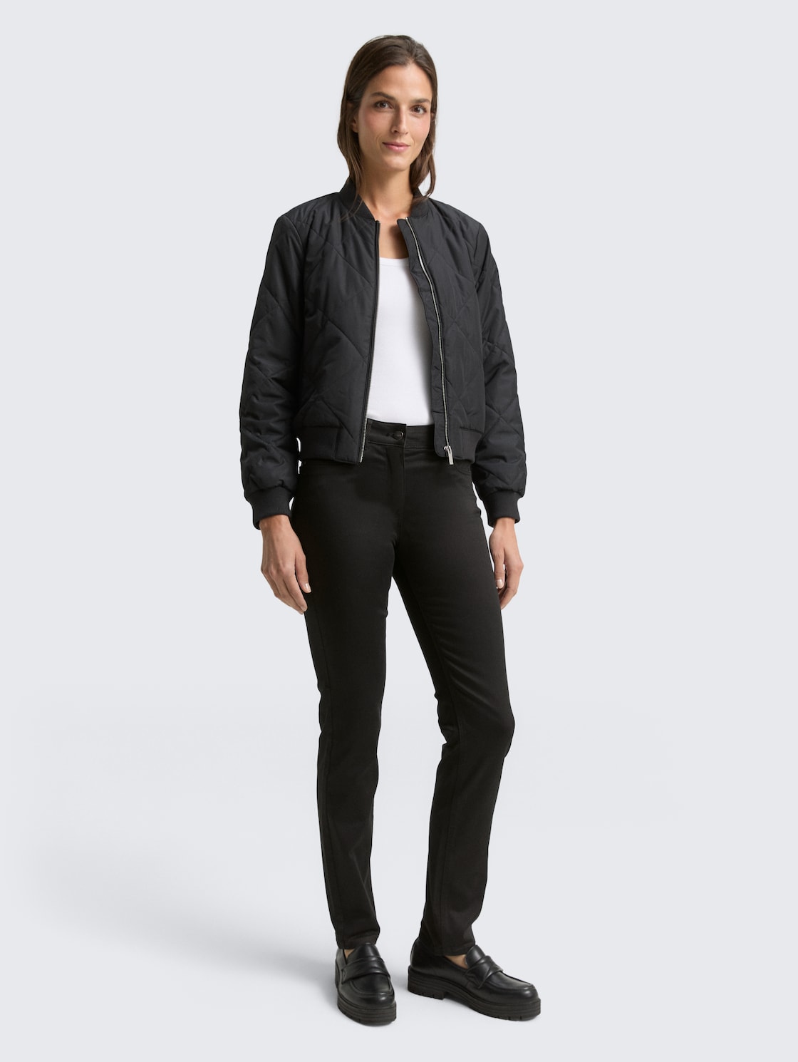 Thumbnail - TOM TAILOR Damen TTEDDA SLIM Hose, schwarz, Uni, Gr. 44/30