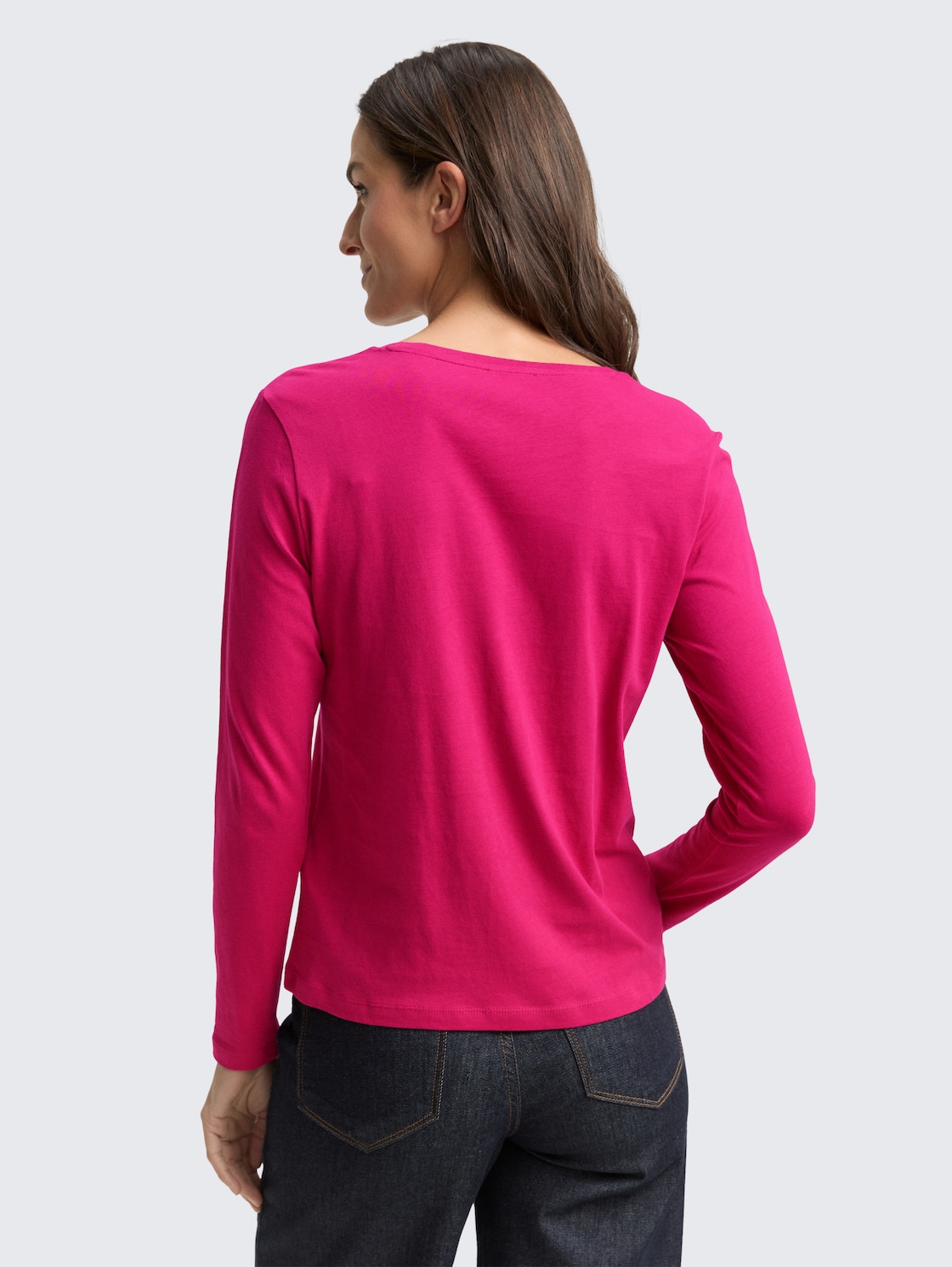 Thumbnail - TOM TAILOR Damen Langarmshirt mit Print, bunt, Uni, Gr. XXXL